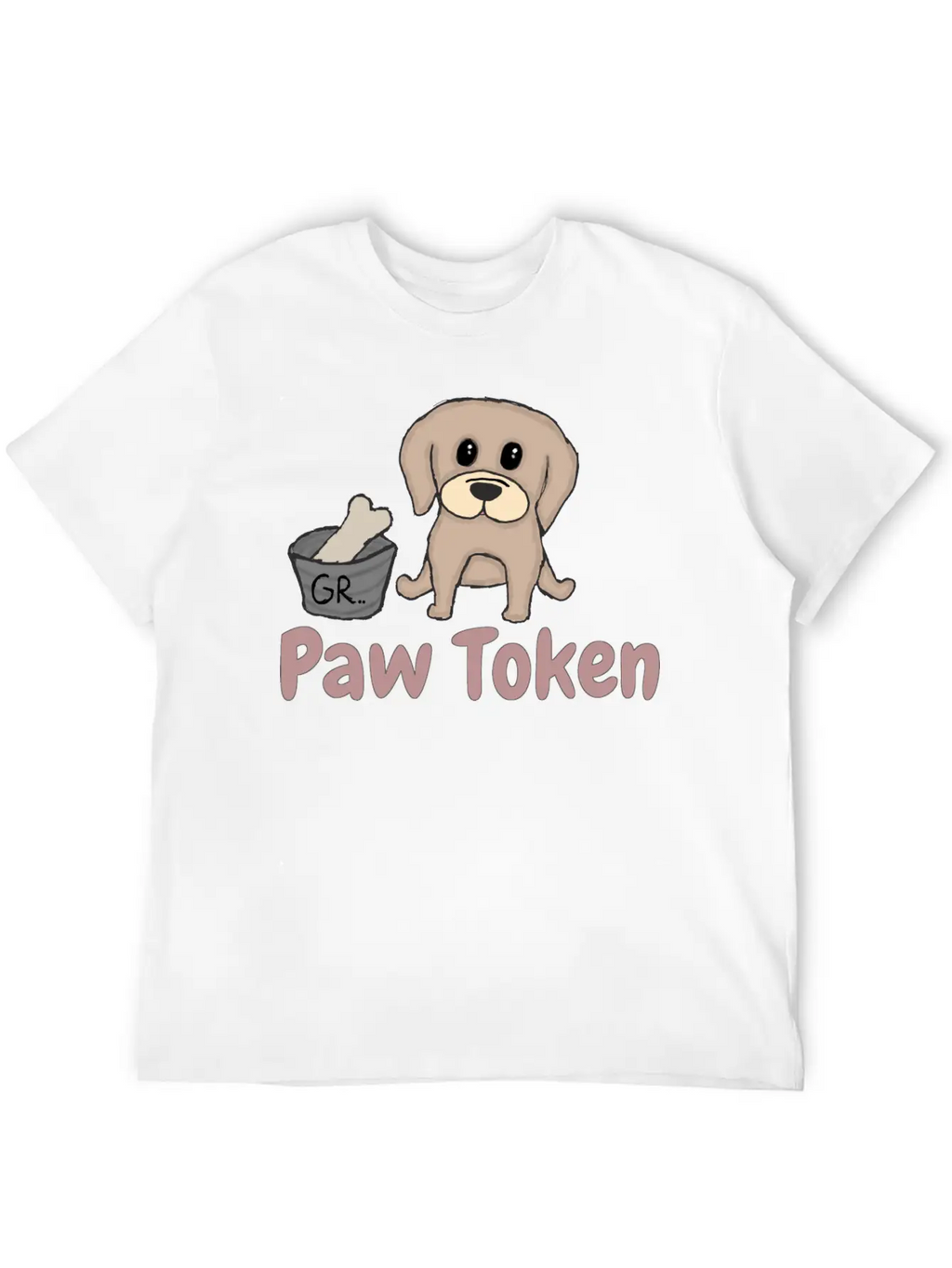 Paw Token, Puppy Lovers Token Basic Graphic T-Shirt – Daily Comfort In Soft Cotton