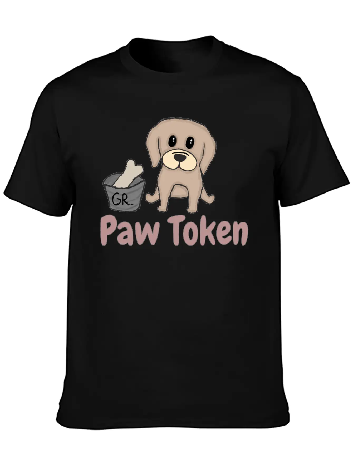 Paw Token, Puppy Lovers Token Basic Graphic T-Shirt – Daily Comfort In Soft Cotton