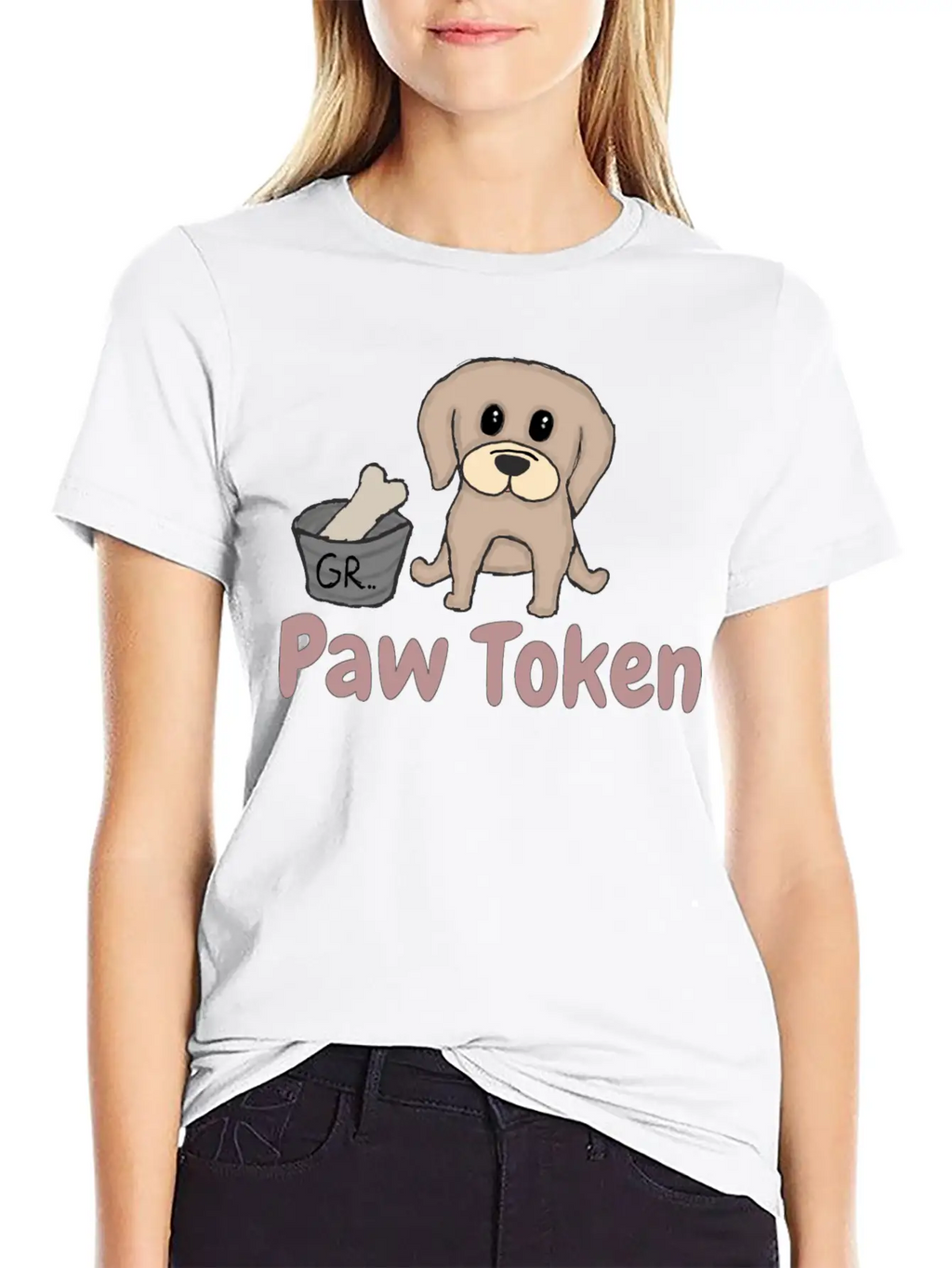 Paw Token, Puppy Lovers Token Basic Graphic T-Shirt – Daily Comfort In Soft Cotton