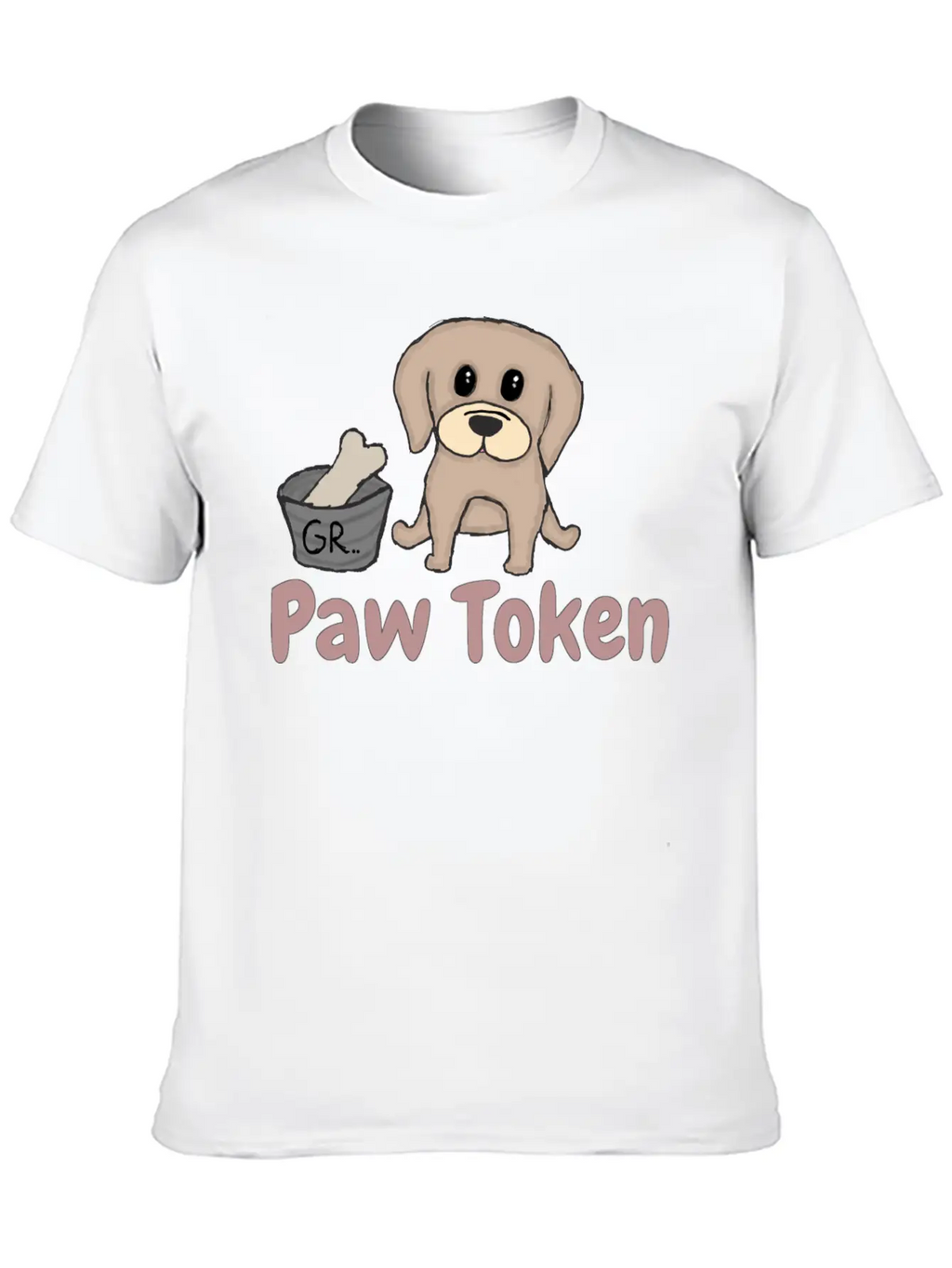 Paw Token, Puppy Lovers Token Basic Graphic T-Shirt – Daily Comfort In Soft Cotton