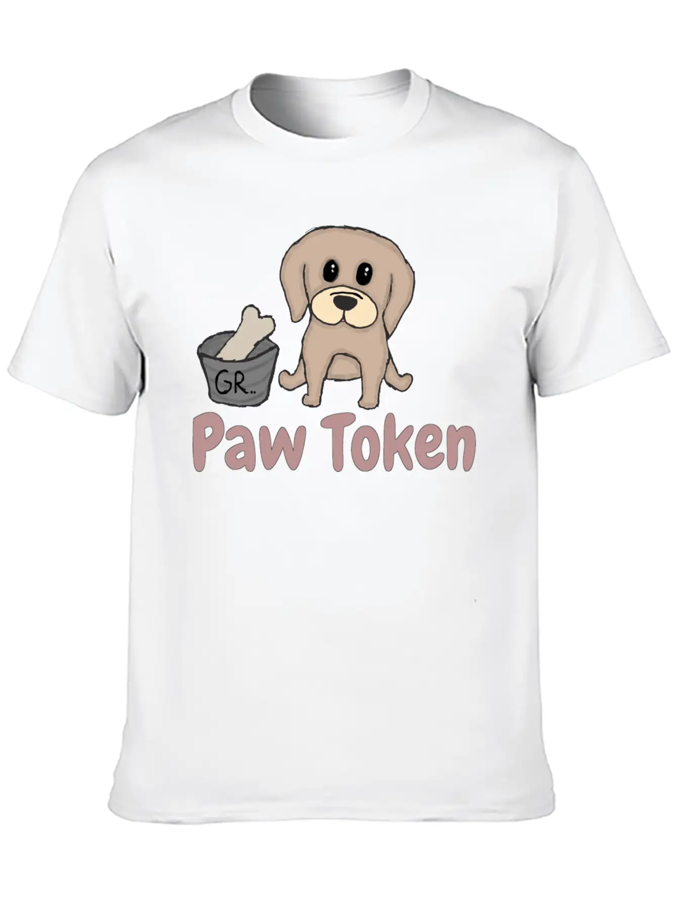 Paw Token, Puppy Lovers Token Basic Graphic T-Shirt – Daily Comfort In Soft Cotton