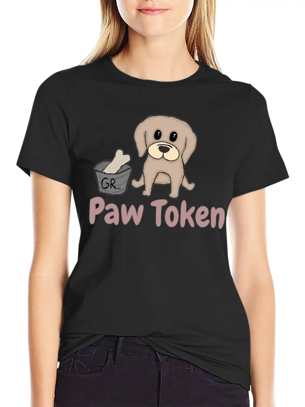 Paw Token, Puppy Lovers Token Basic Graphic T-Shirt – Daily Comfort In Soft Cotton