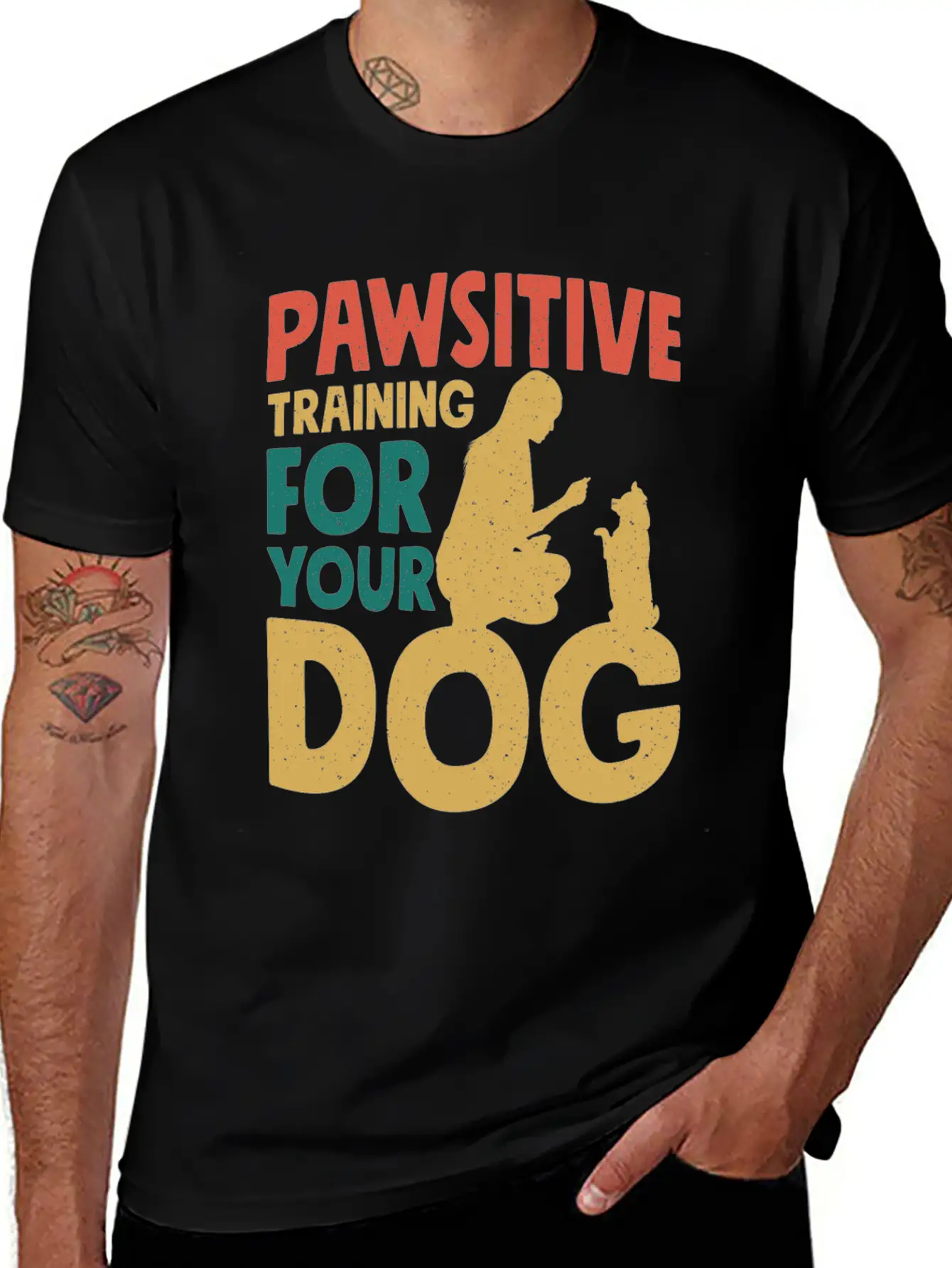 Pawsitive Training For Your Dog Dog Trainer Job Relaxed Everyday Tee – Lightweight And Durable Cotton
