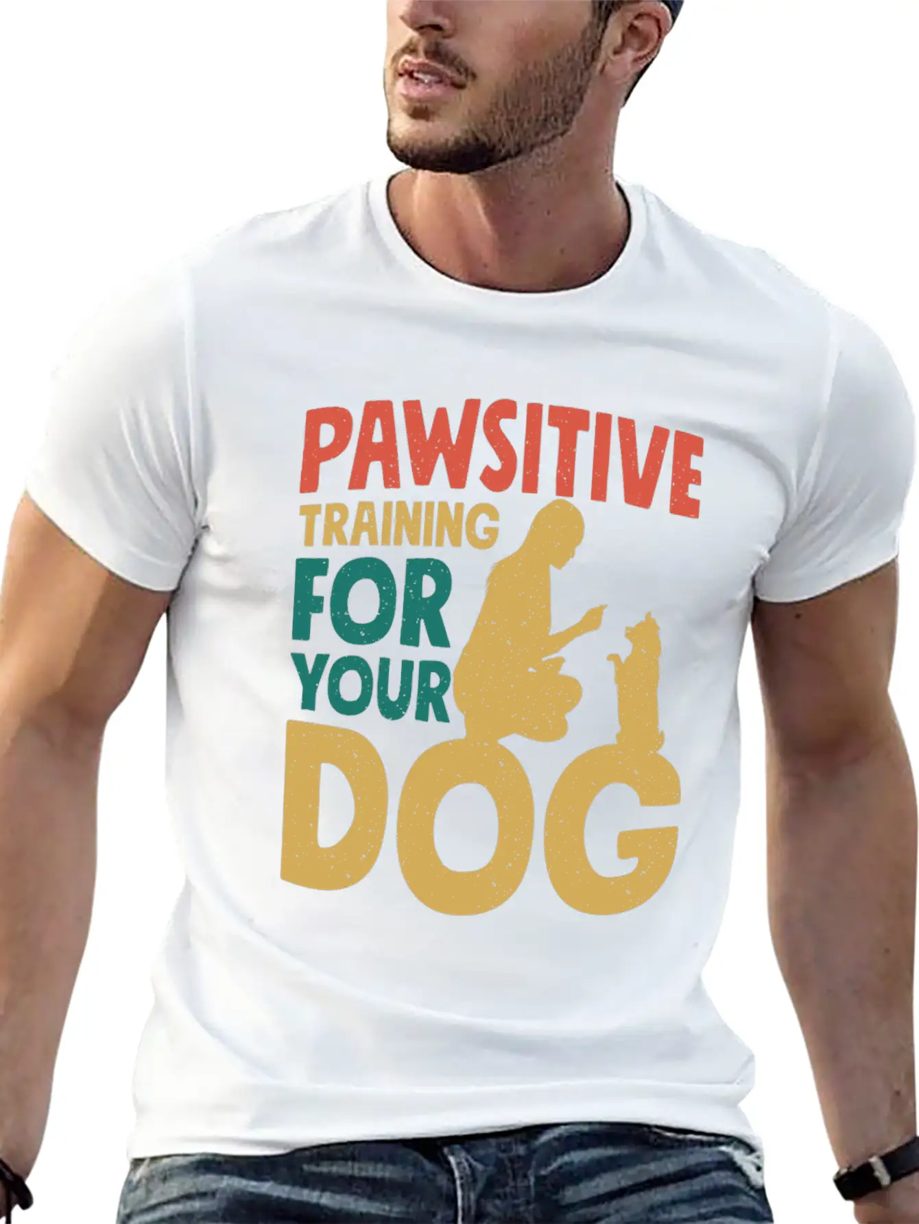 Pawsitive Training For Your Dog Dog Trainer Job Relaxed Everyday Tee – Lightweight And Durable Cotton