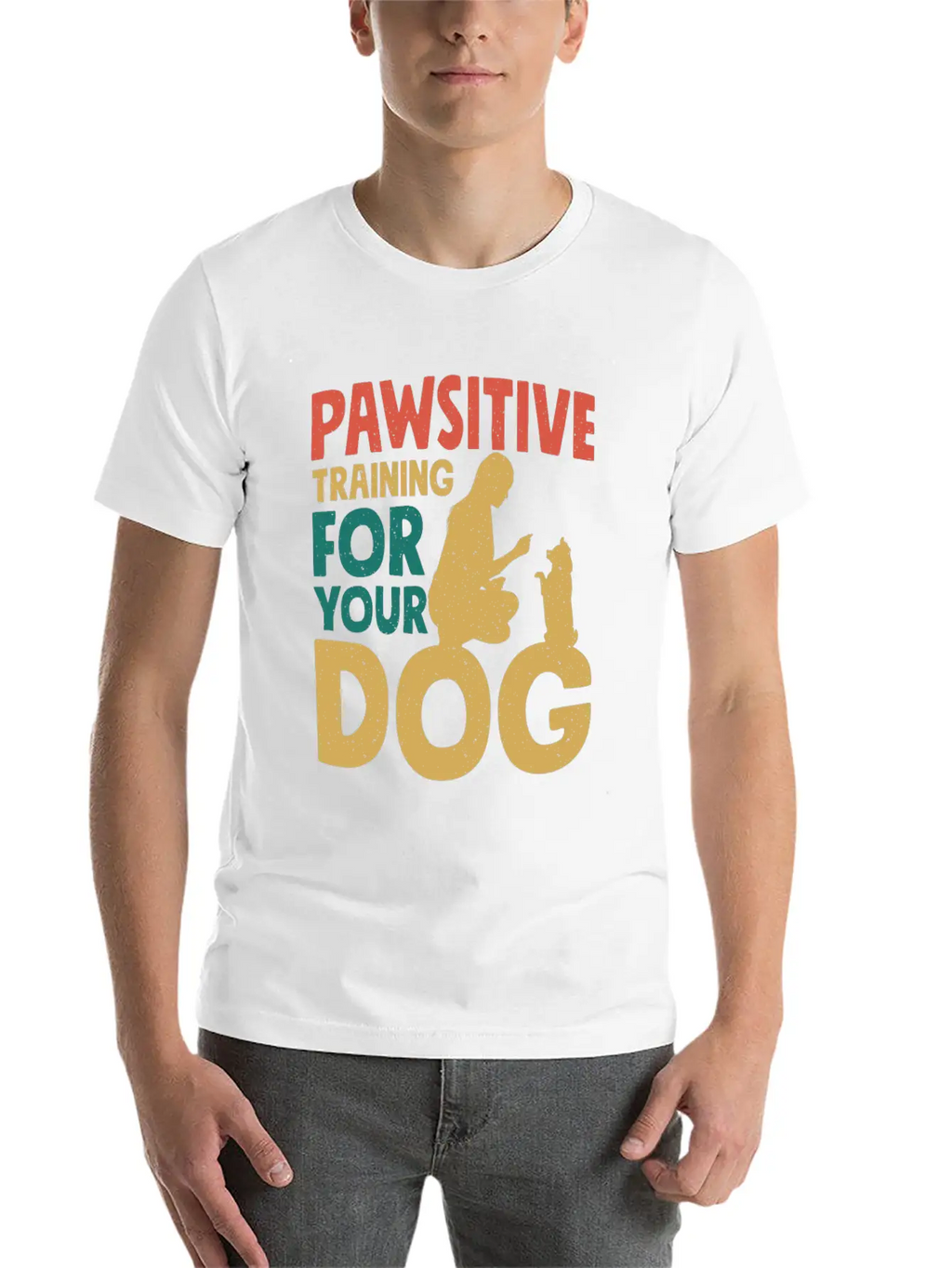 Pawsitive Training For Your Dog Dog Trainer Job Relaxed Everyday Tee – Lightweight And Durable Cotton