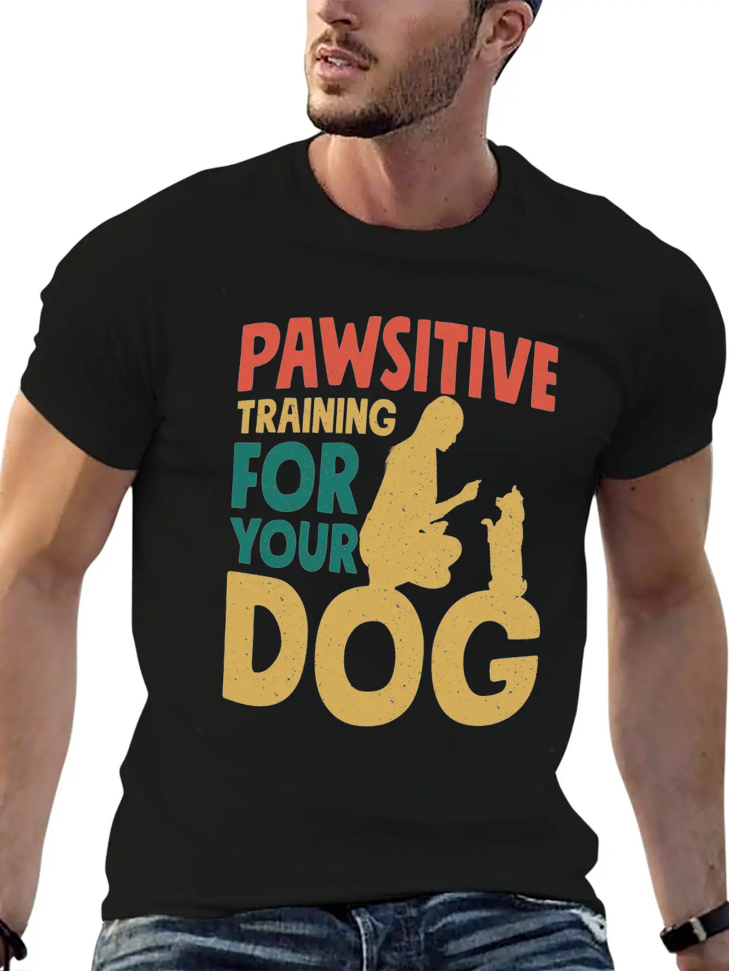 Pawsitive Training For Your Dog Dog Trainer Job Relaxed Everyday Tee – Lightweight And Durable Cotton