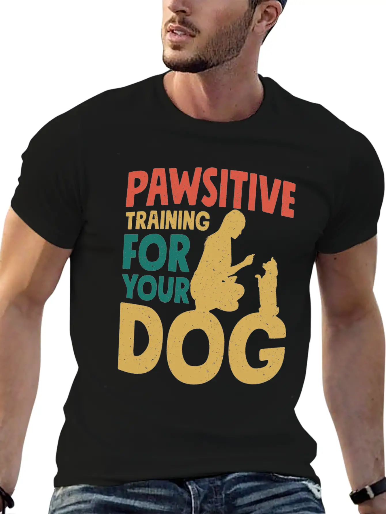 Pawsitive Training For Your Dog Dog Trainer Job Relaxed Everyday Tee – Lightweight And Durable Cotton