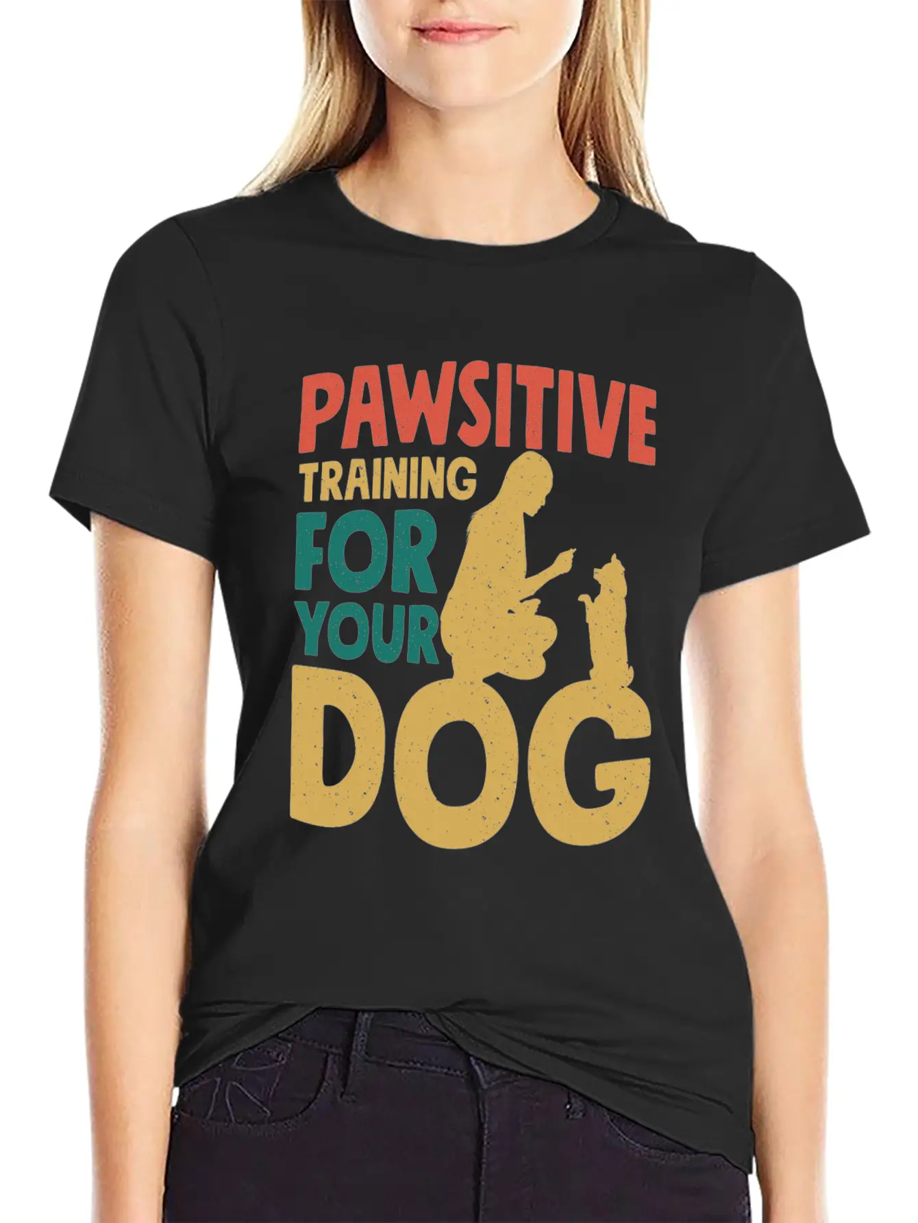 Pawsitive Training For Your Dog Dog Trainer Job Relaxed Everyday Tee – Lightweight And Durable Cotton