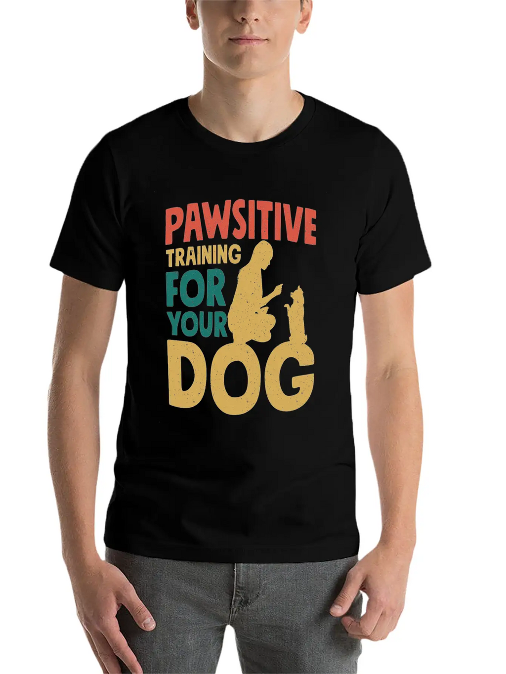 Pawsitive Training For Your Dog Dog Trainer Job Relaxed Everyday Tee – Lightweight And Durable Cotton