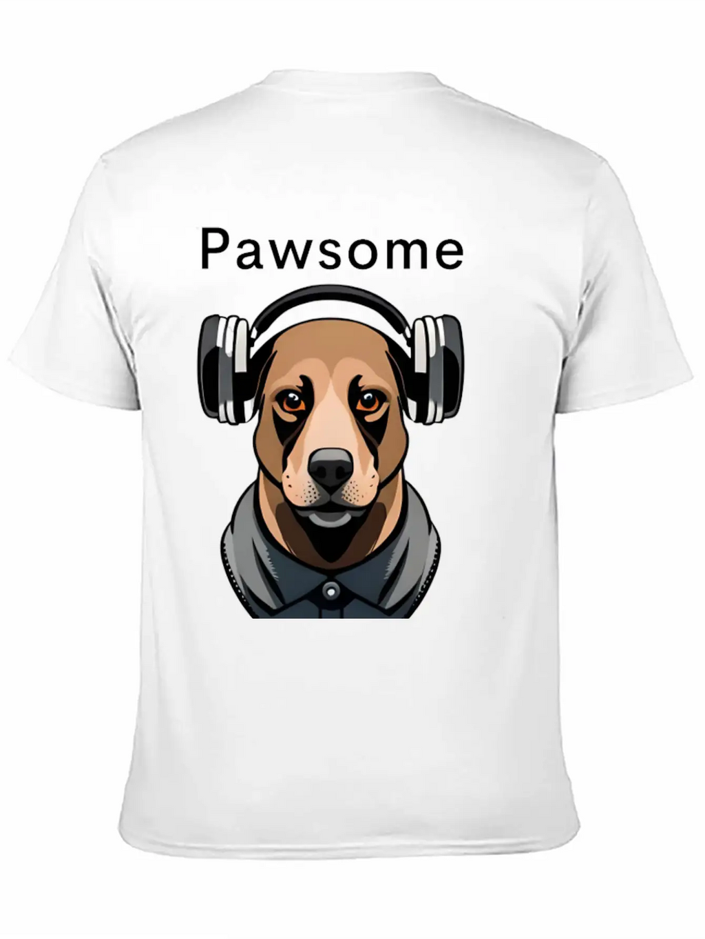 Pawsome Rhythm-Digital Robotic Dog With Headphones Basic Graphic T-Shirt – Daily Comfort In Soft Cotton