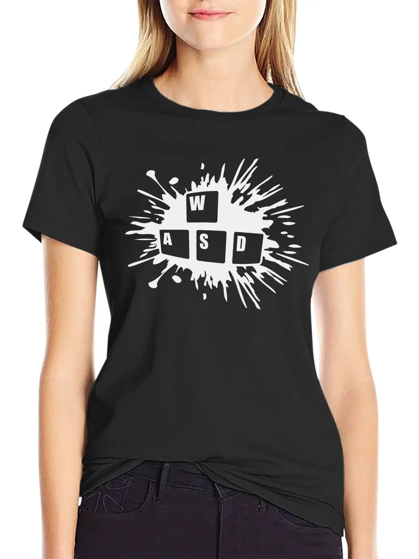 PC Computer WASD Keyboard Stylish Everyday T-Shirt – Unisex Basic Cotton Tee