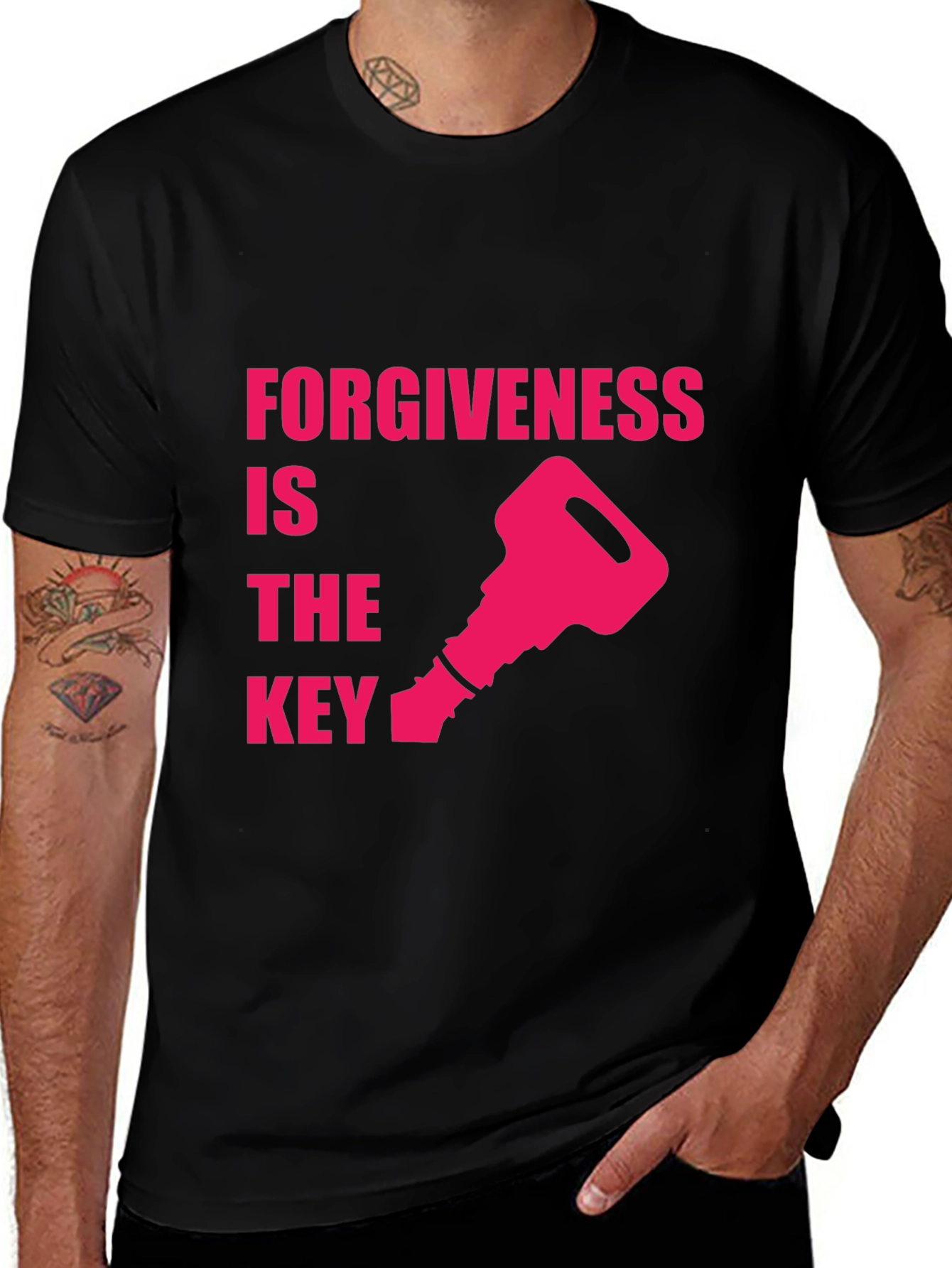 Forgiveness is the Key Black T-Shirt