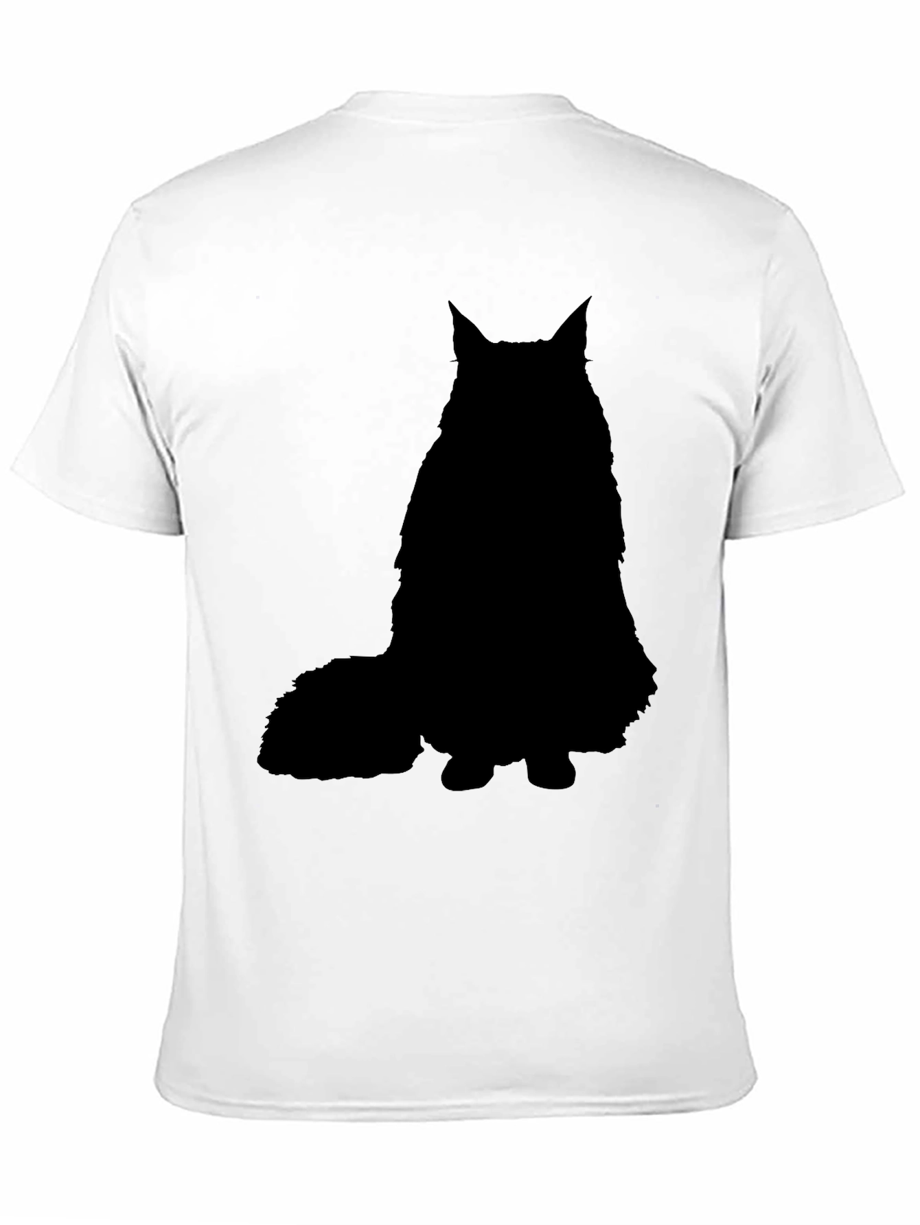 Black Cat Silhouette Graphic T-Shirt