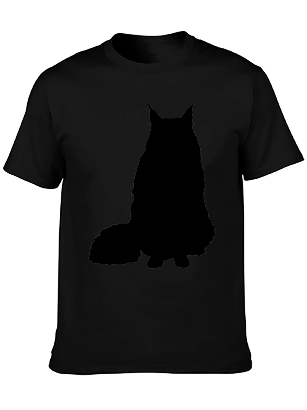 Black Cat Silhouette Graphic T-Shirt