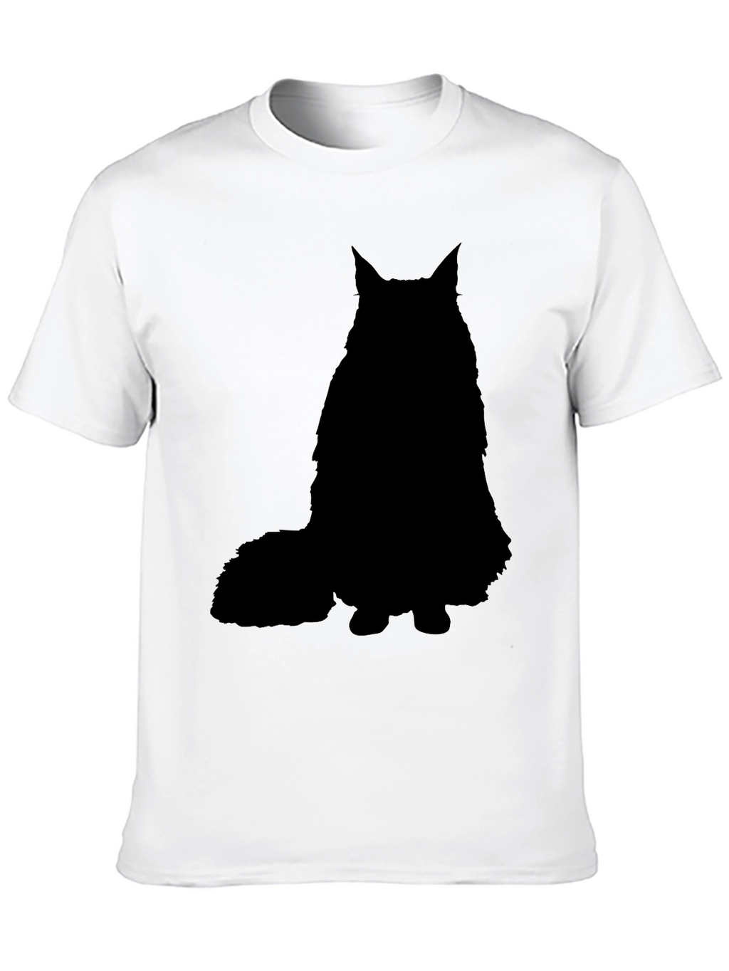 Black Cat Silhouette Graphic T-Shirt