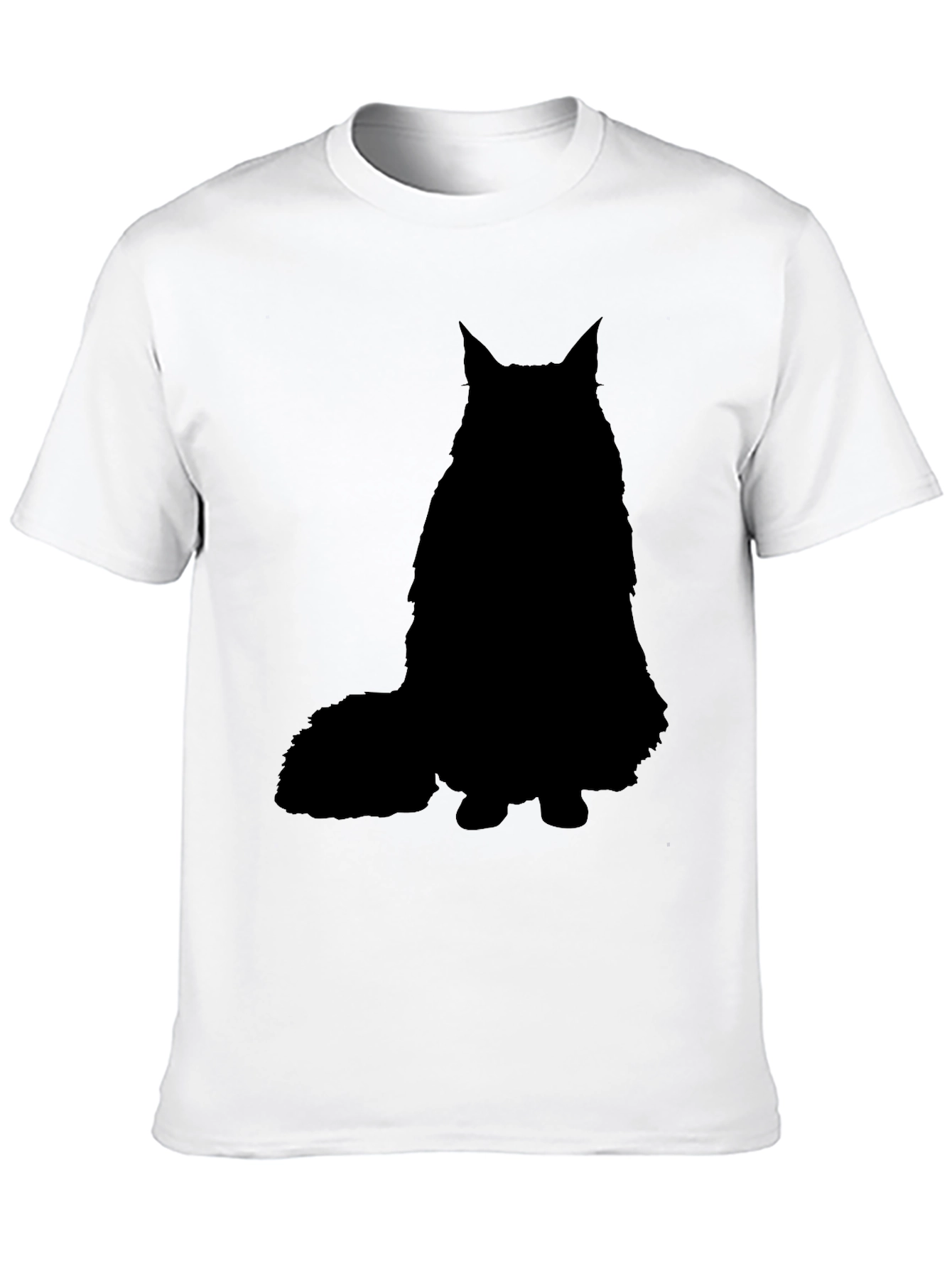 Black Cat Silhouette Graphic T-Shirt