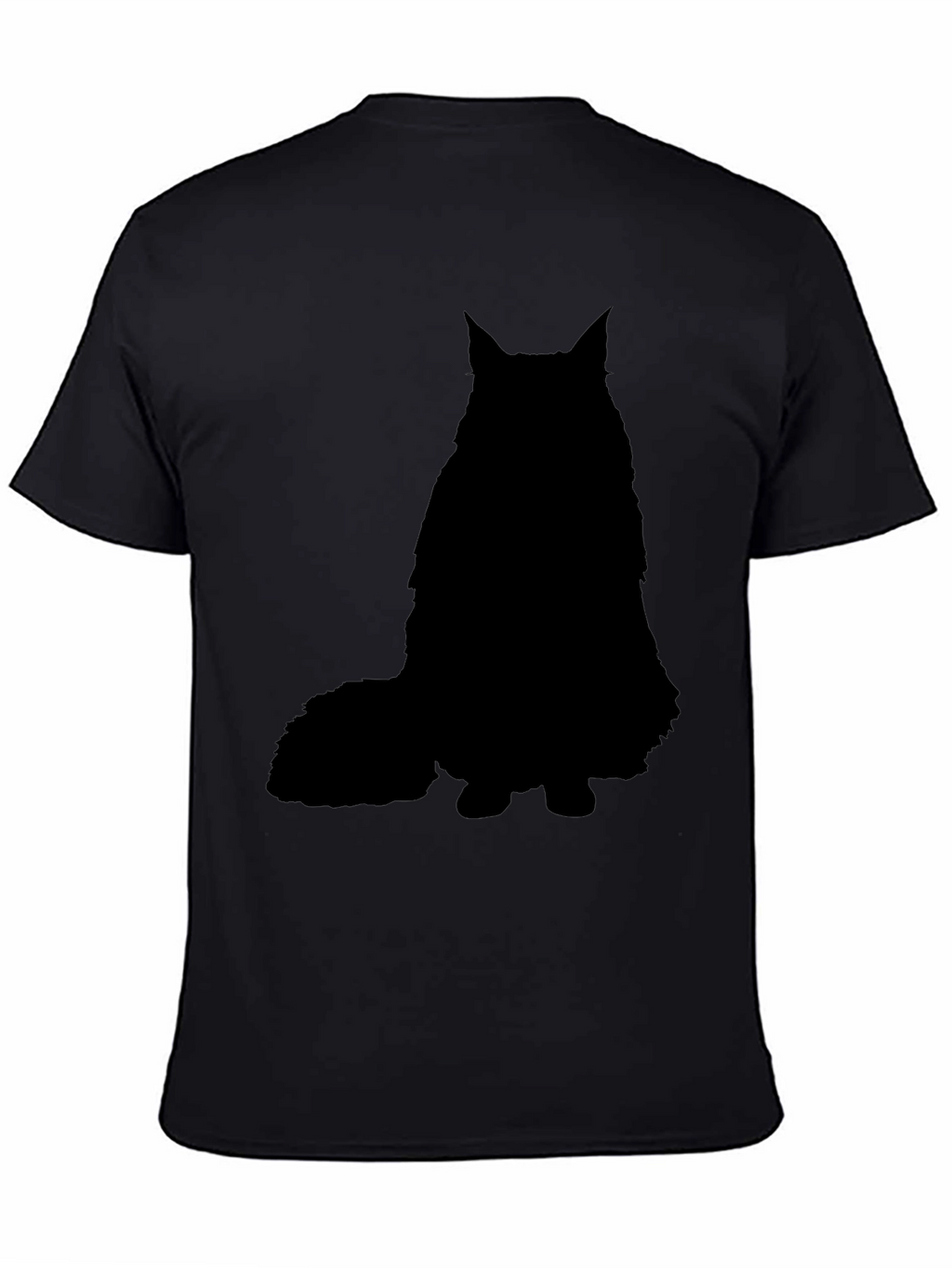 Black Cat Silhouette Graphic T-Shirt