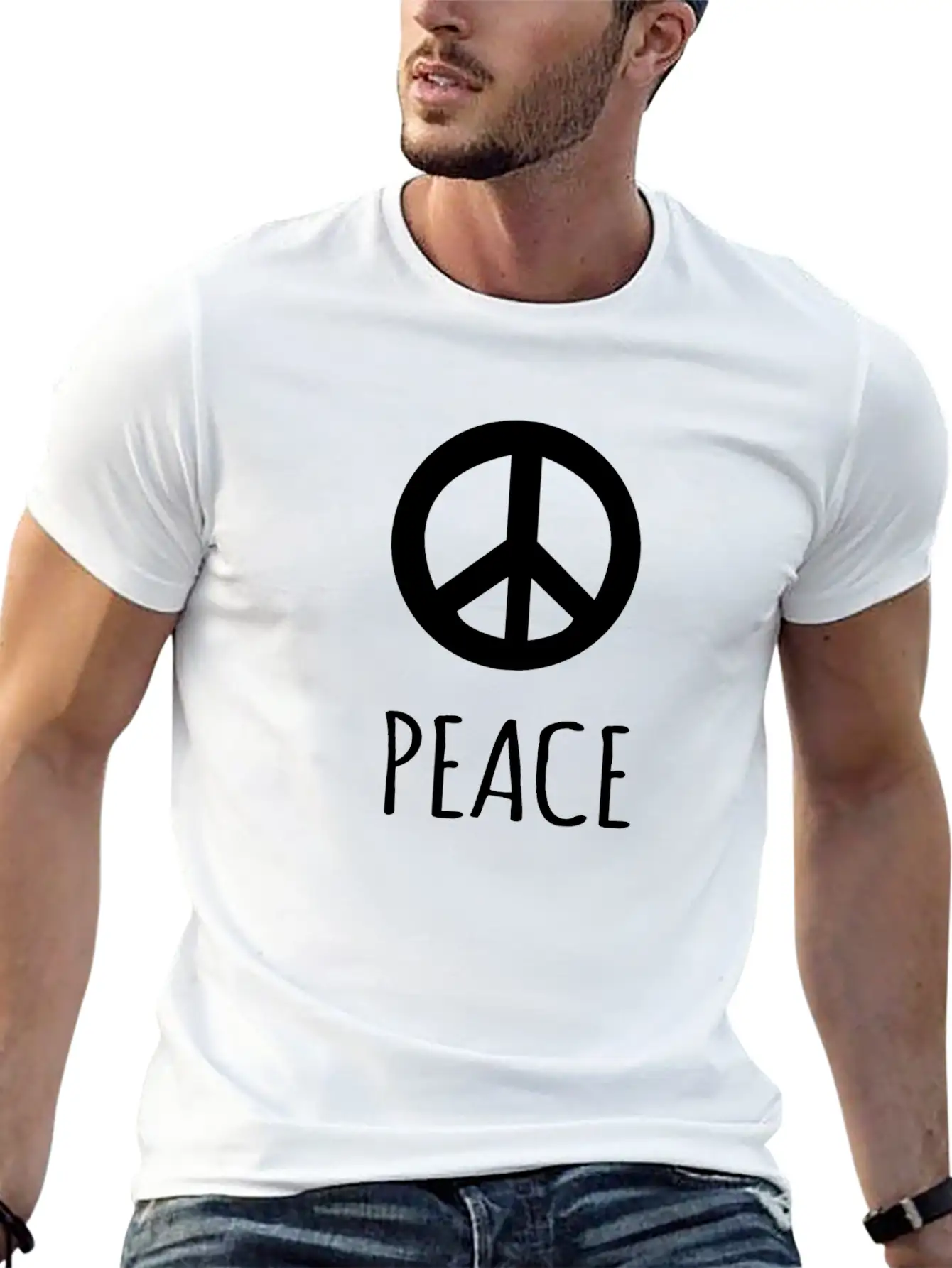PEACE Breathable Graphic T-Shirt – Perfect For Casual Days