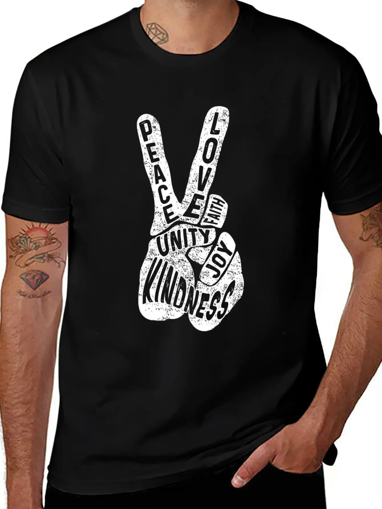Peace Freedom And Love Classic Cotton Tee – Unisex Comfort For Any Season