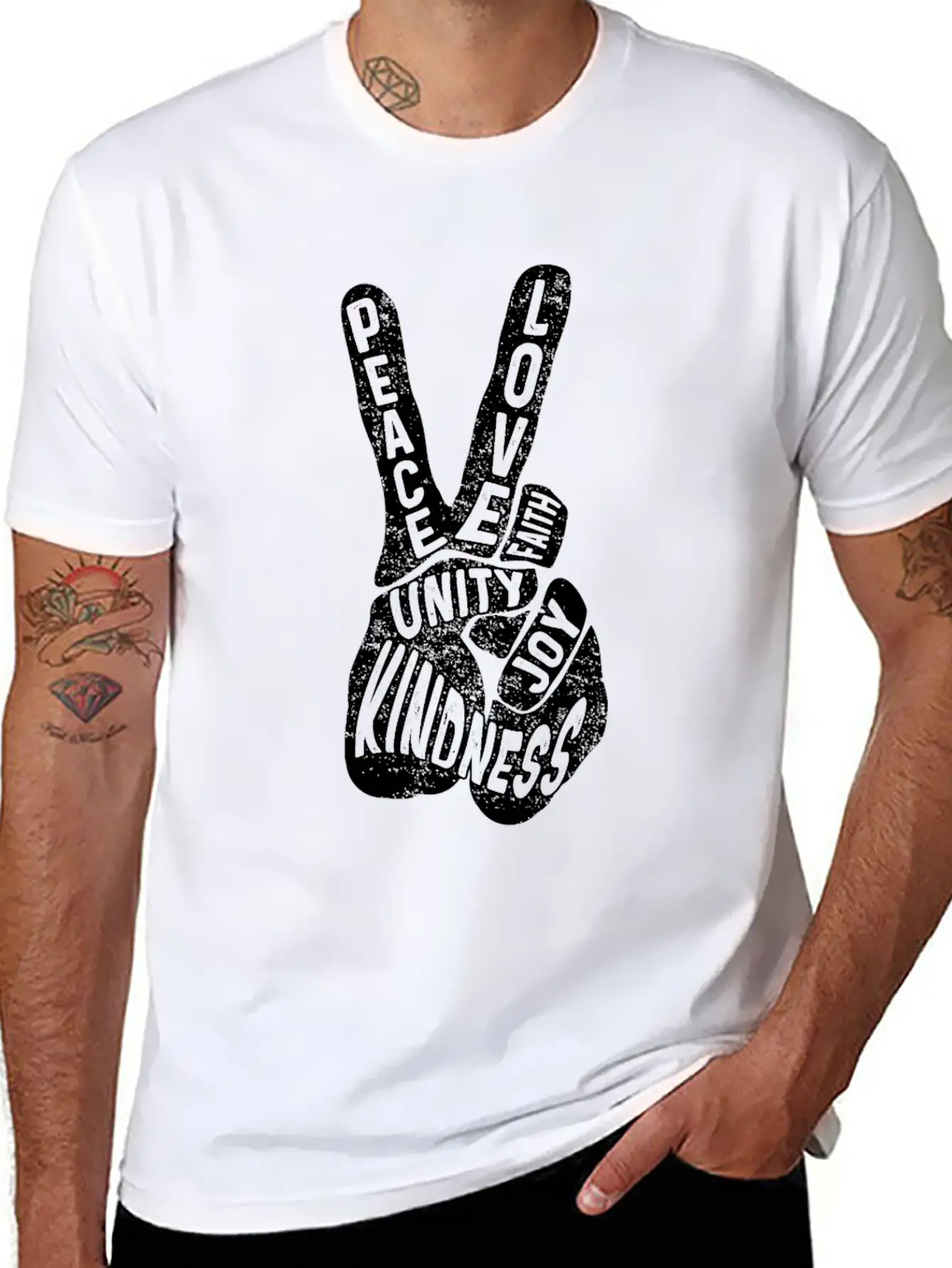Peace Freedom And Love Classic Cotton Tee – Unisex Comfort For Any Season