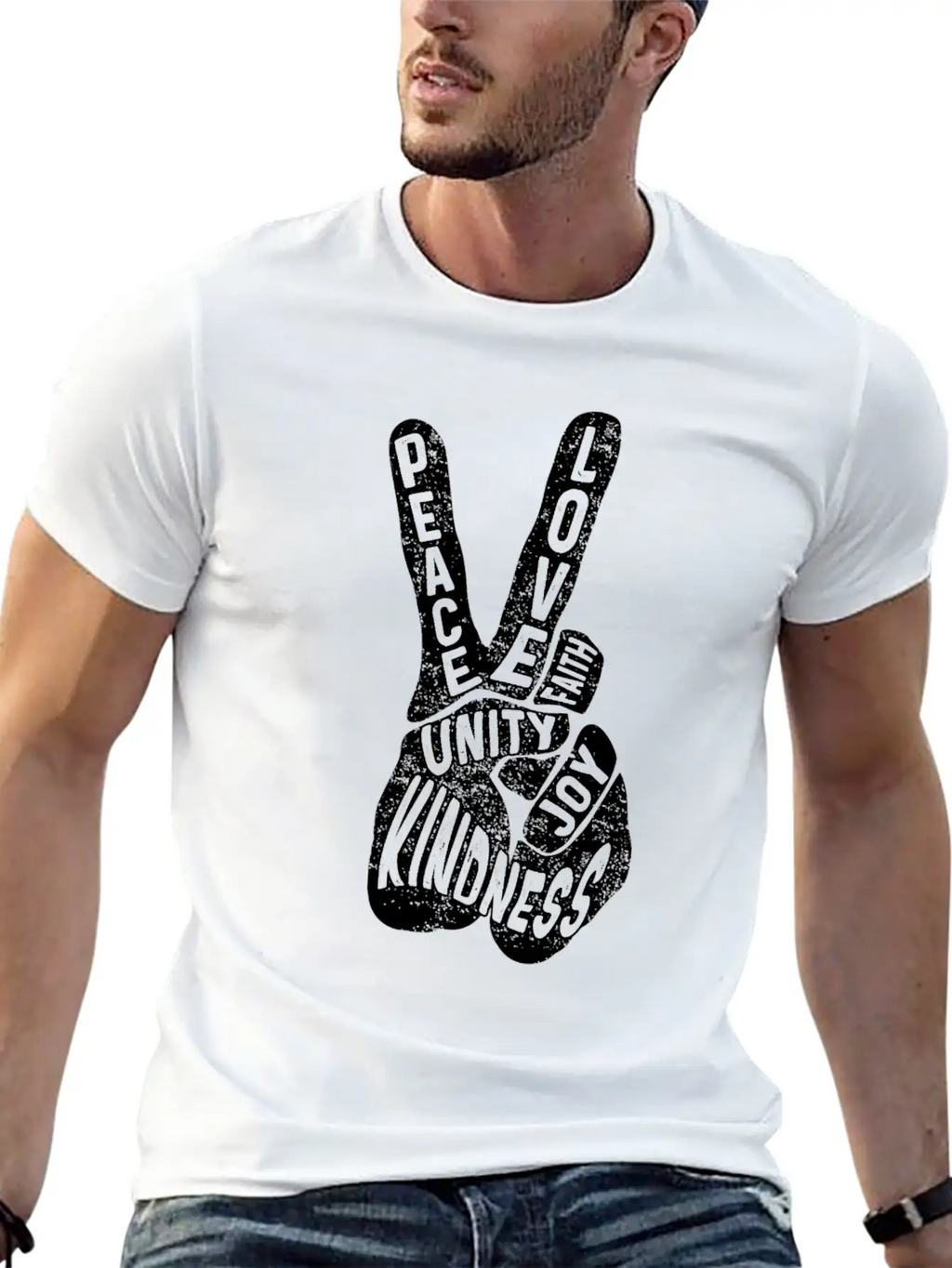 Peace Freedom And Love Classic Cotton Tee – Unisex Comfort For Any Season