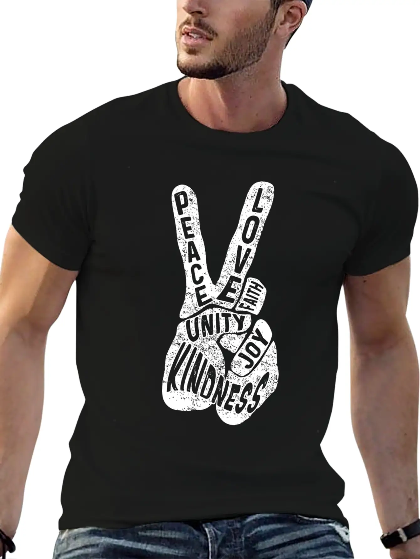 Peace Freedom And Love Classic Cotton Tee – Unisex Comfort For Any Season