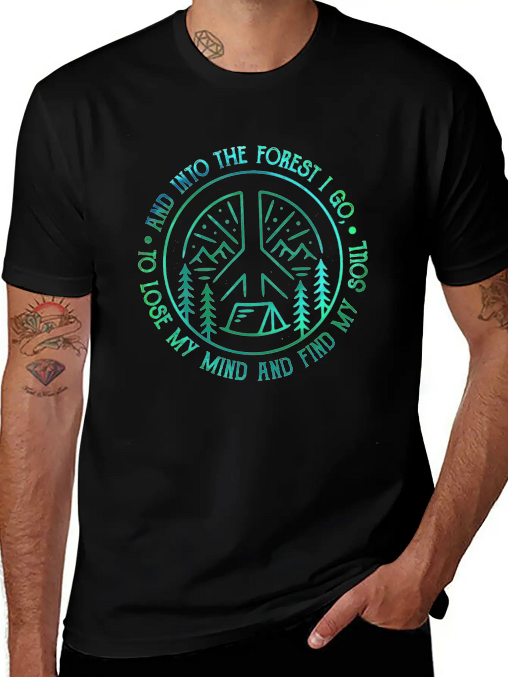 Peace Into Forest I Go To Lose My Mind Find Soul Breathable Graphic T-Shirt – Perfect For Casual Days