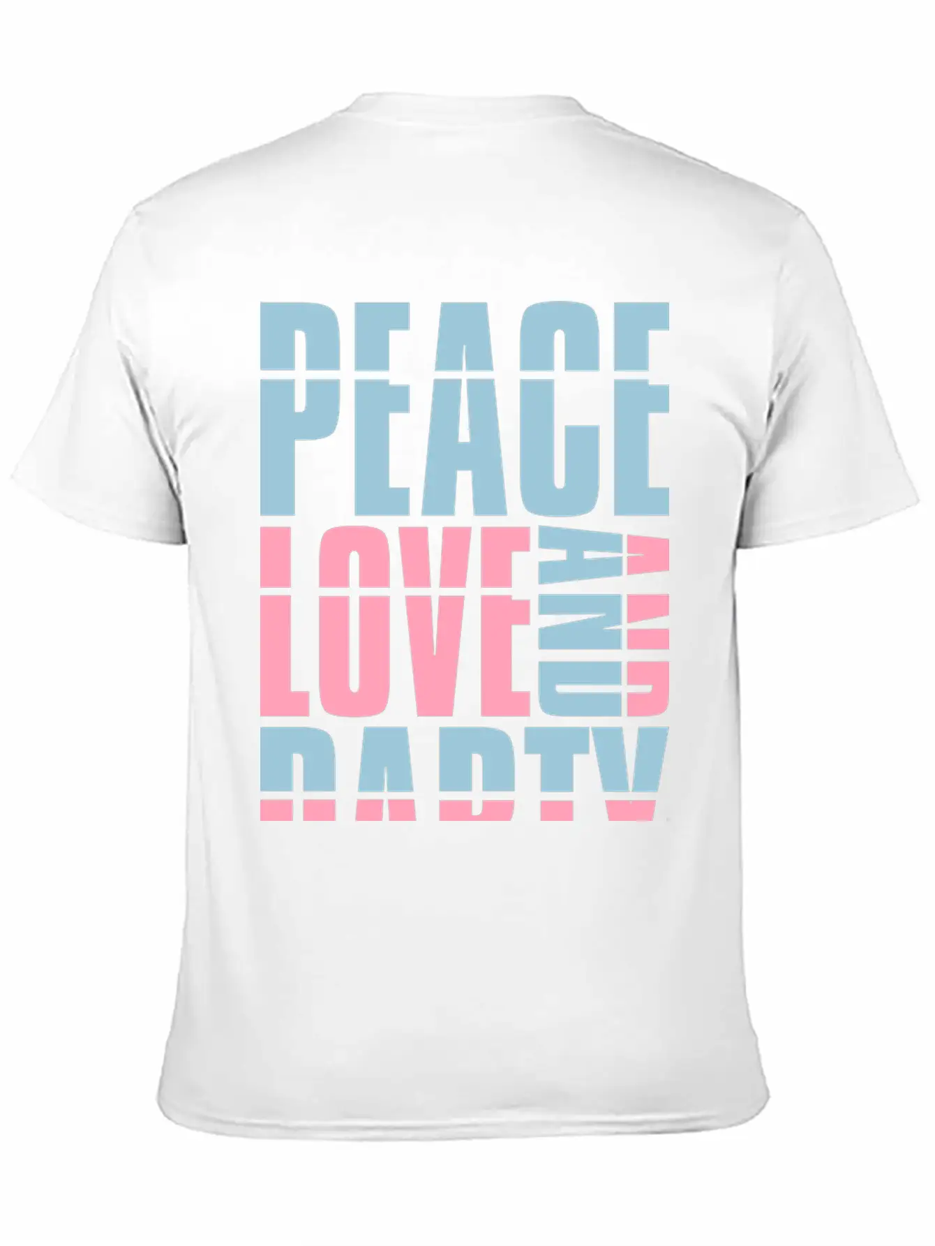 Peace Love And Party Concert Crew Friends Saying D Classic Cotton Tee – Unisex Comfort For Any Season