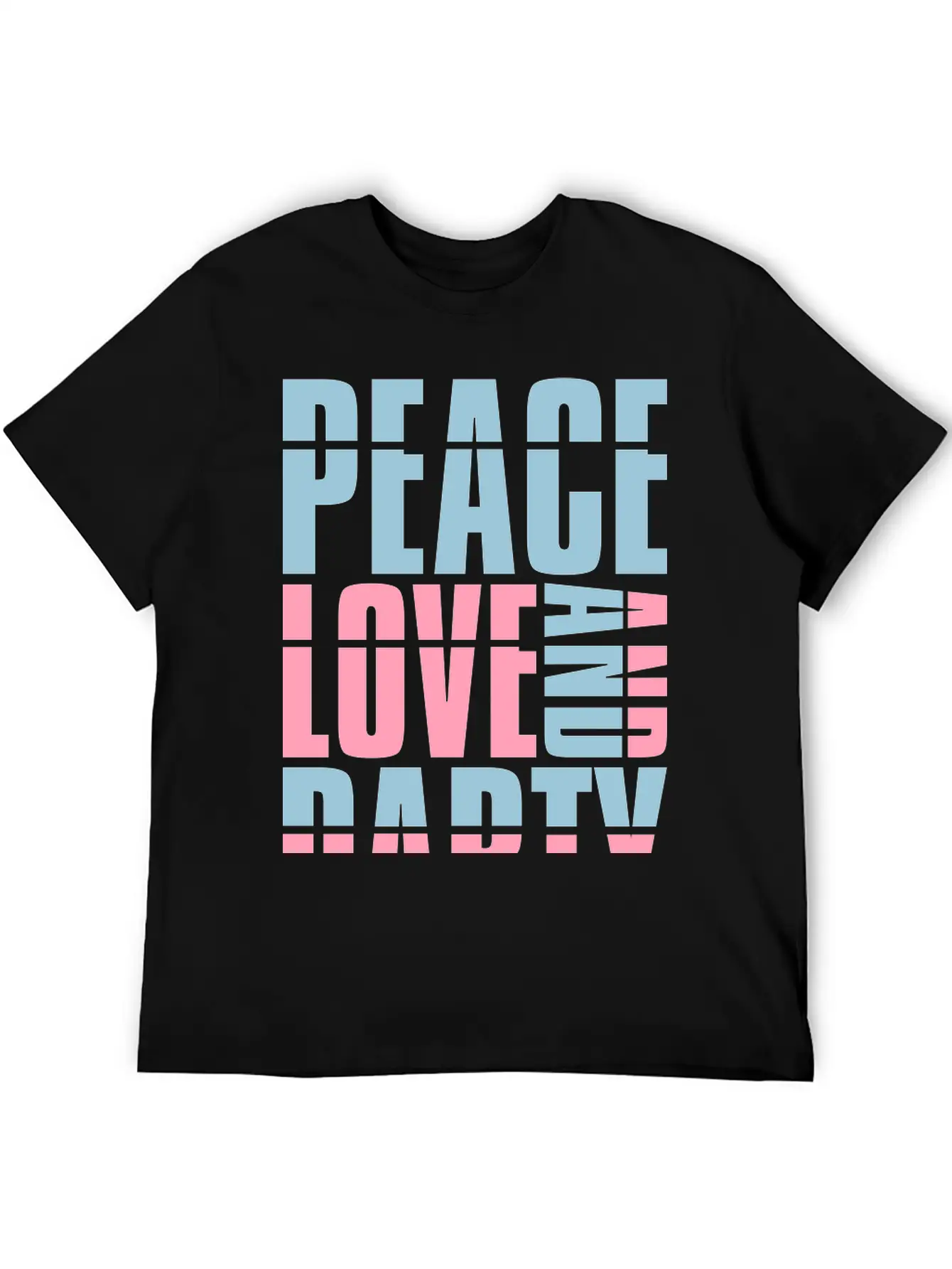 Peace Love And Party Concert Crew Friends Saying D Classic Cotton Tee – Unisex Comfort For Any Season