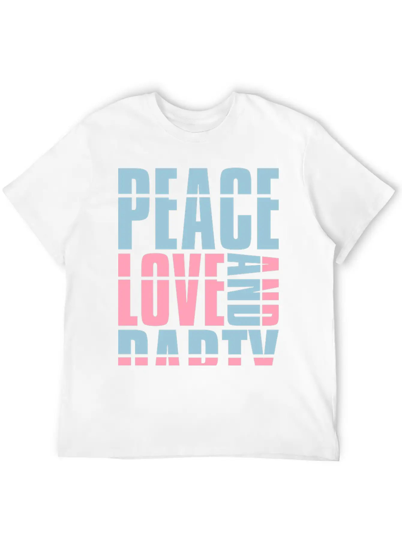 Peace Love And Party Concert Crew Friends Saying D Classic Cotton Tee – Unisex Comfort For Any Season
