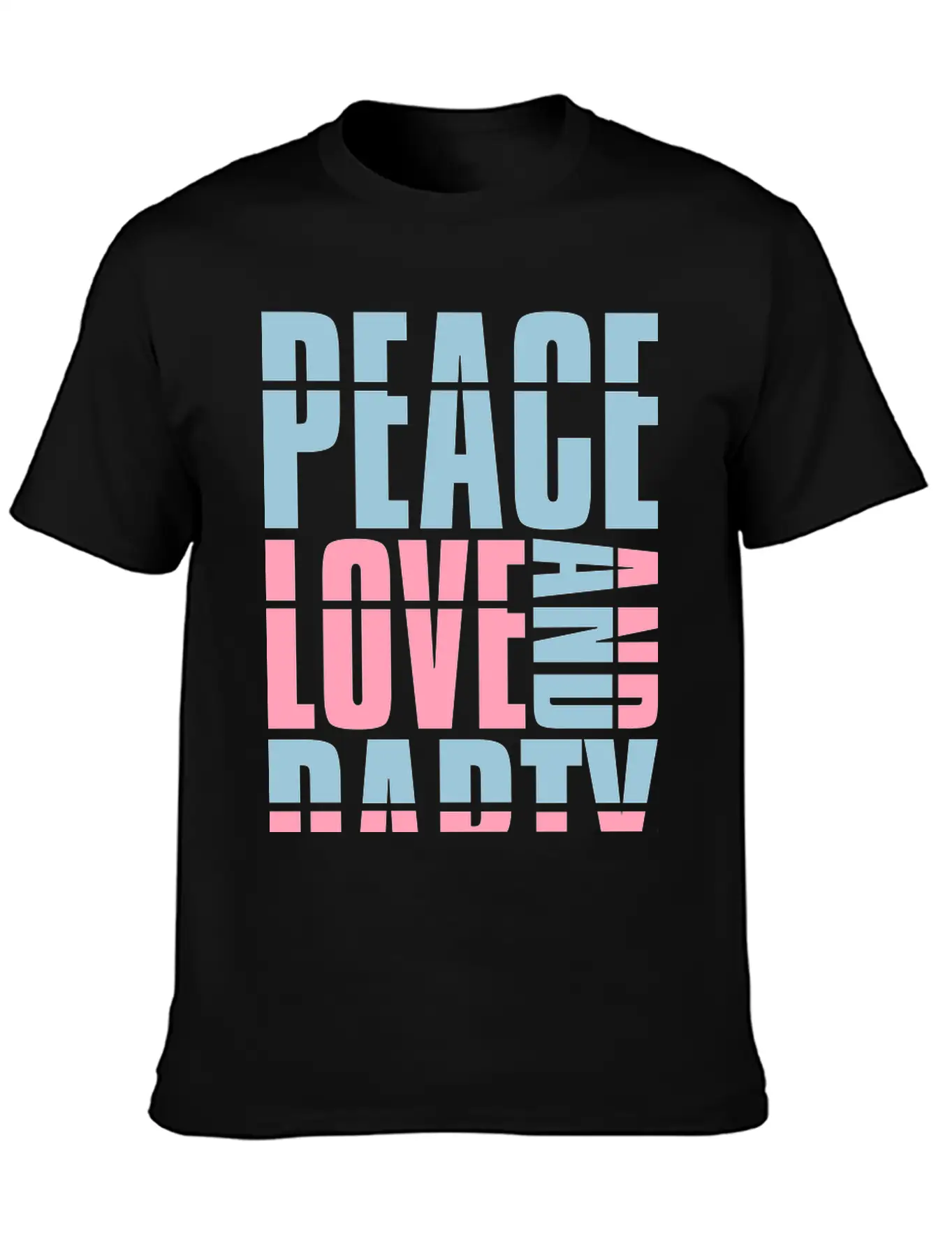 Peace Love And Party Concert Crew Friends Saying D Classic Cotton Tee – Unisex Comfort For Any Season