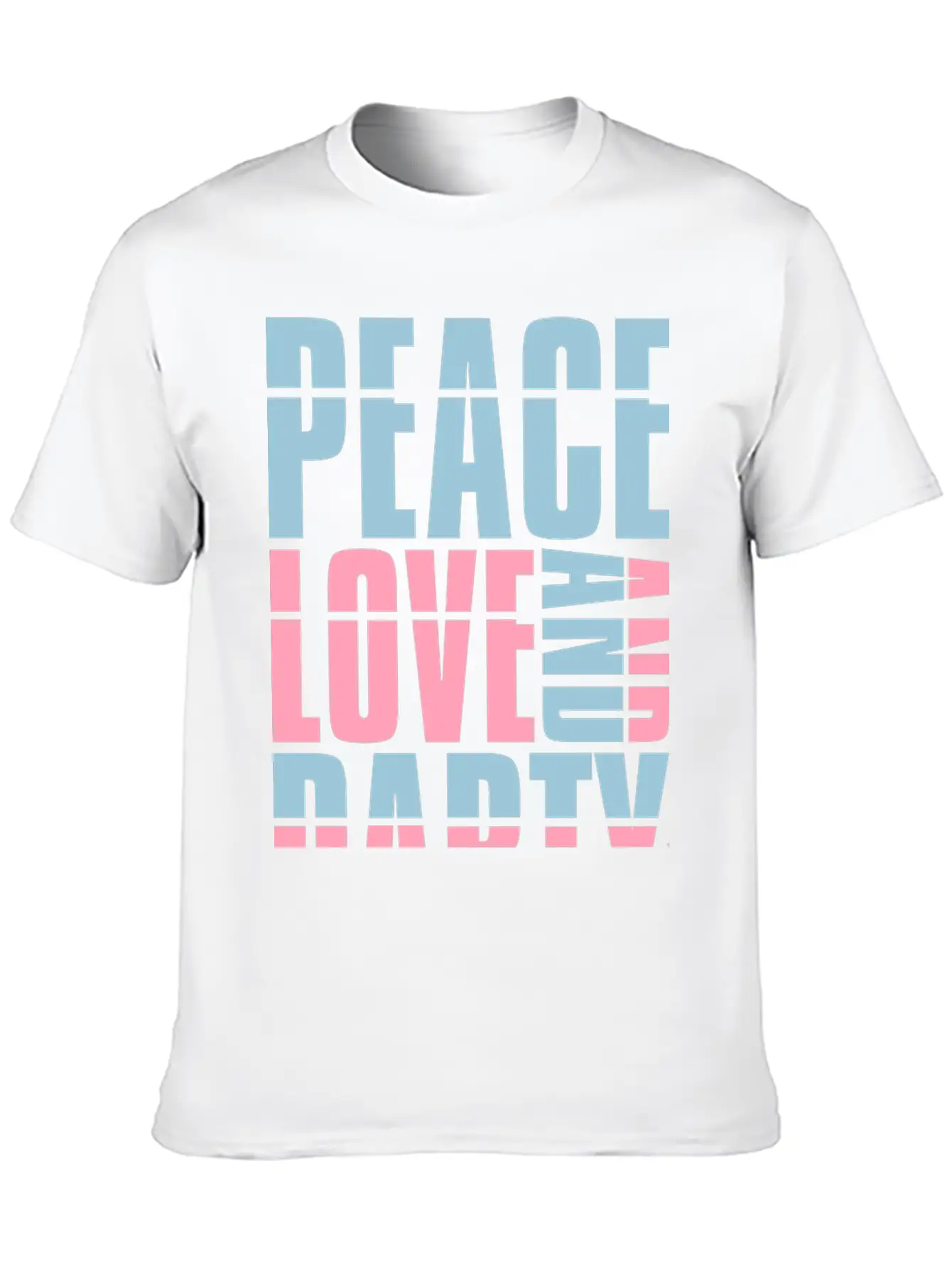 Peace Love And Party Concert Crew Friends Saying D Classic Cotton Tee – Unisex Comfort For Any Season