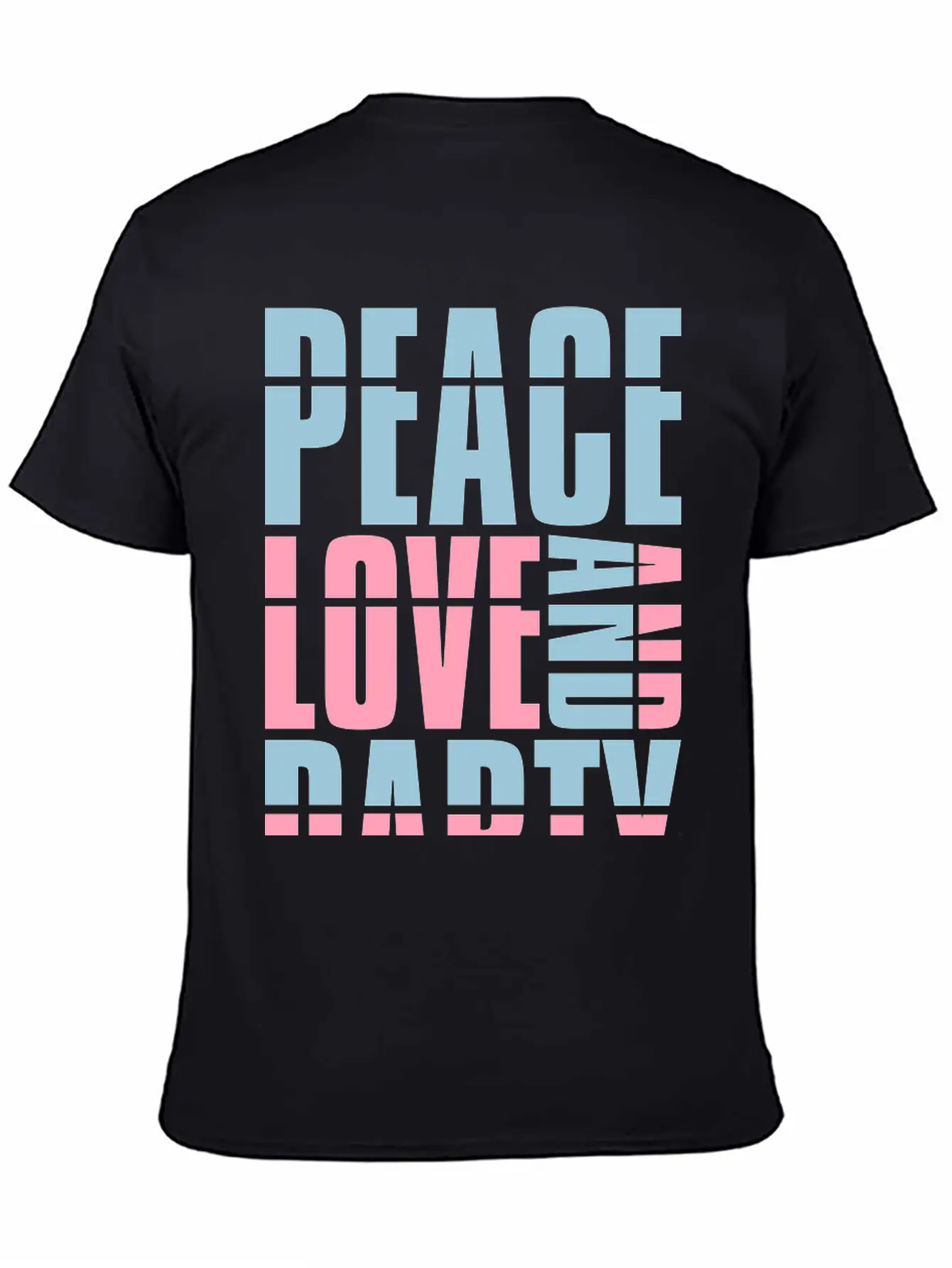 Peace Love And Party Concert Crew Friends Saying D Classic Cotton Tee – Unisex Comfort For Any Season