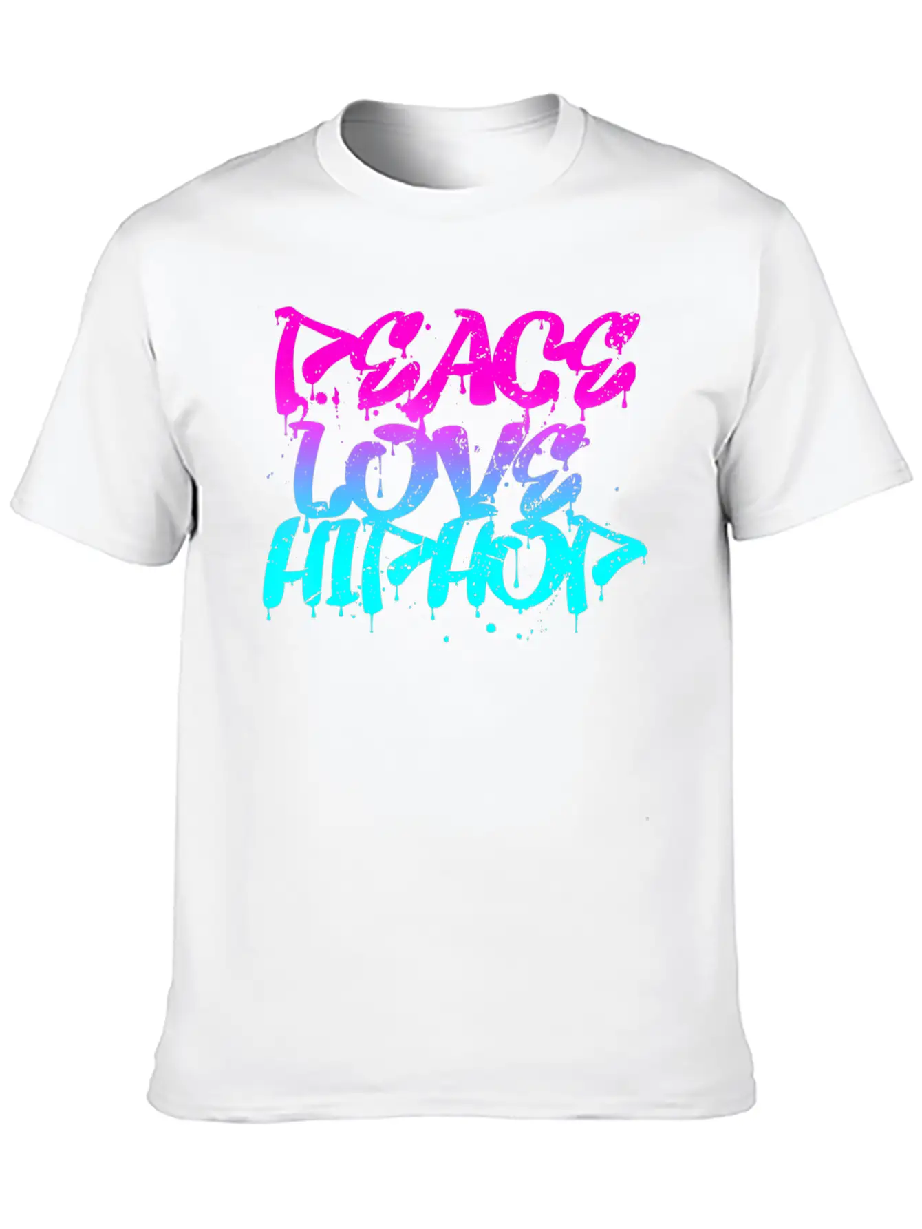 Peace Love Hip Hop Graffiti Retro Rap Music Unisex Casual T-Shirt – Clean Design For Daily Comfort