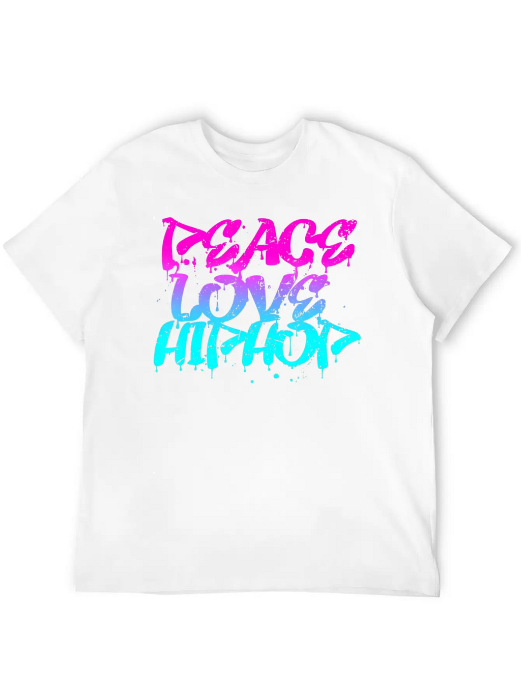 Peace Love Hip Hop Graffiti Retro Rap Music Unisex Casual T-Shirt – Clean Design For Daily Comfort