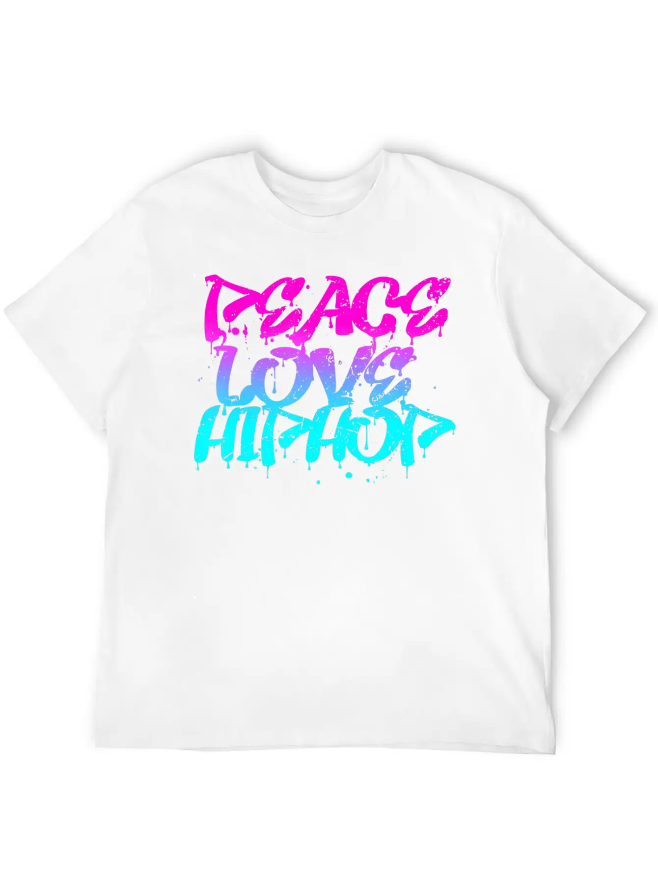 Peace Love Hip Hop Graffiti Retro Rap Music Unisex Casual T-Shirt – Clean Design For Daily Comfort