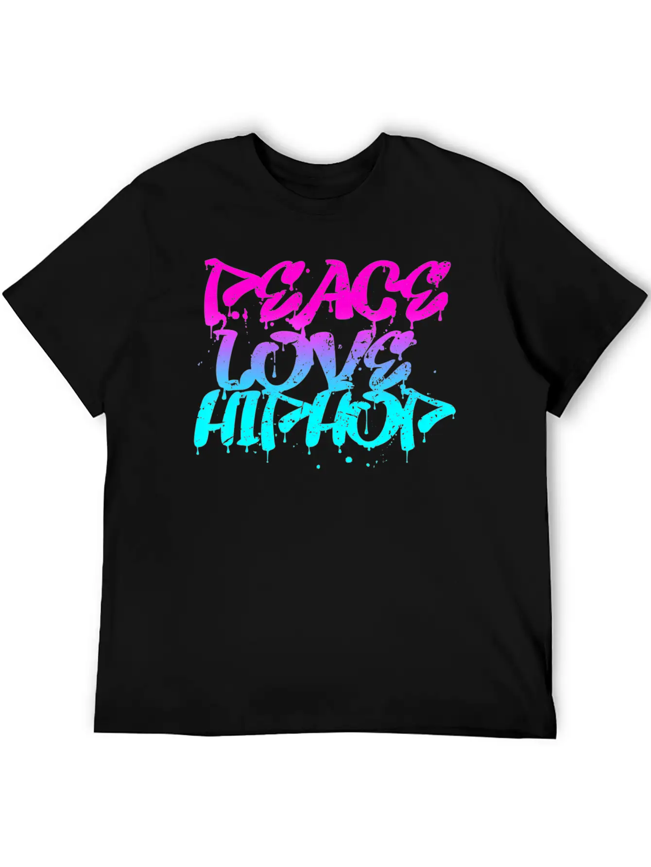 Peace Love Hip Hop Graffiti Retro Rap Music Unisex Casual T-Shirt – Clean Design For Daily Comfort