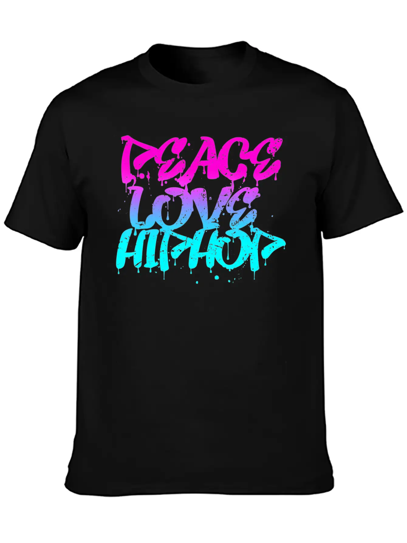 Peace Love Hip Hop Graffiti Retro Rap Music Unisex Casual T-Shirt – Clean Design For Daily Comfort