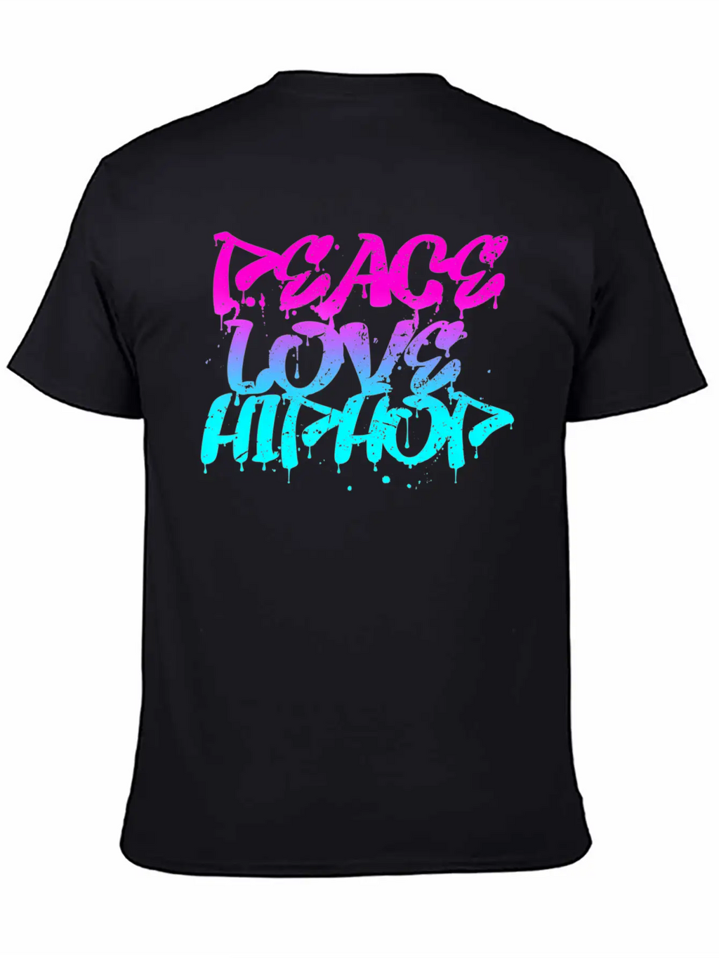 Peace Love Hip Hop Graffiti Retro Rap Music Unisex Casual T-Shirt – Clean Design For Daily Comfort