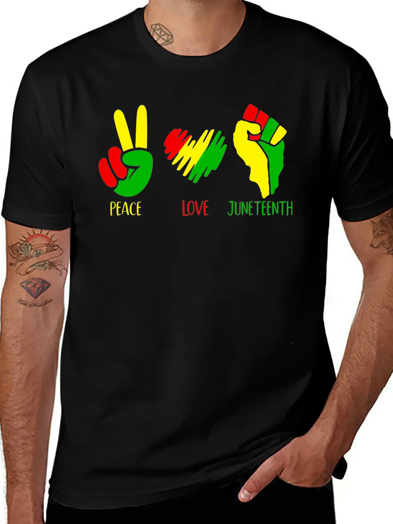 Peace Love Juneteenth Shirt Classic Cotton Tee – Unisex Comfort For Any Season