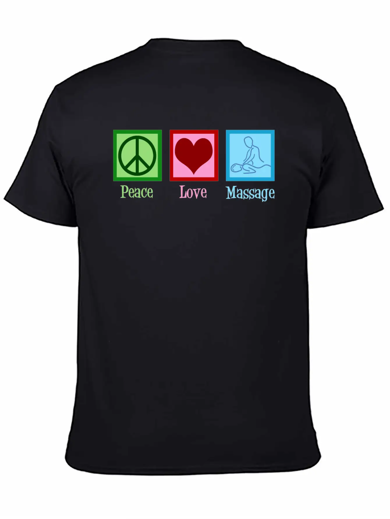 Peace Love Massage Therapy Essential Cotton Tee For Daily Outfits – Unisex Style