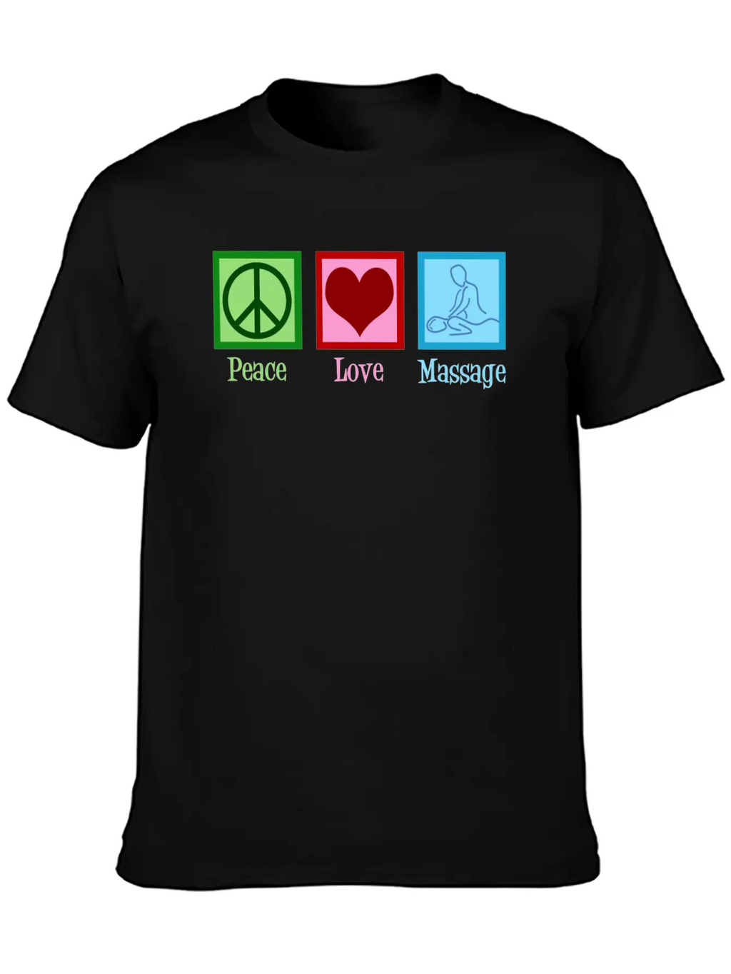 Peace Love Massage Therapy Essential Cotton Tee For Daily Outfits – Unisex Style