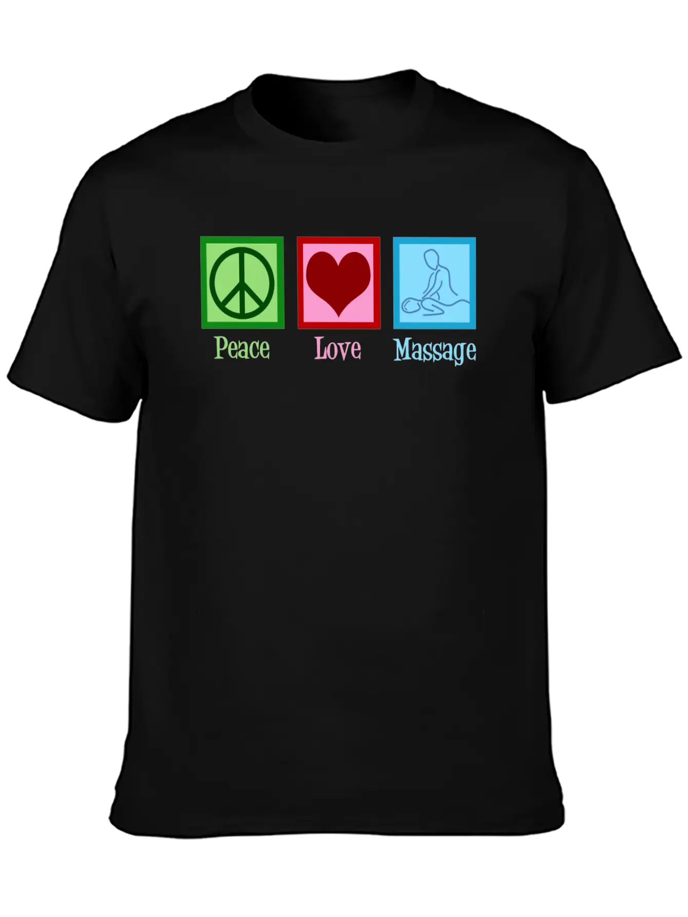 Peace Love Massage Therapy Essential Cotton Tee For Daily Outfits – Unisex Style