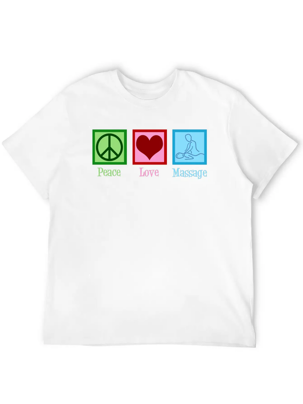 Peace Love Massage Therapy Essential Cotton Tee For Daily Outfits – Unisex Style