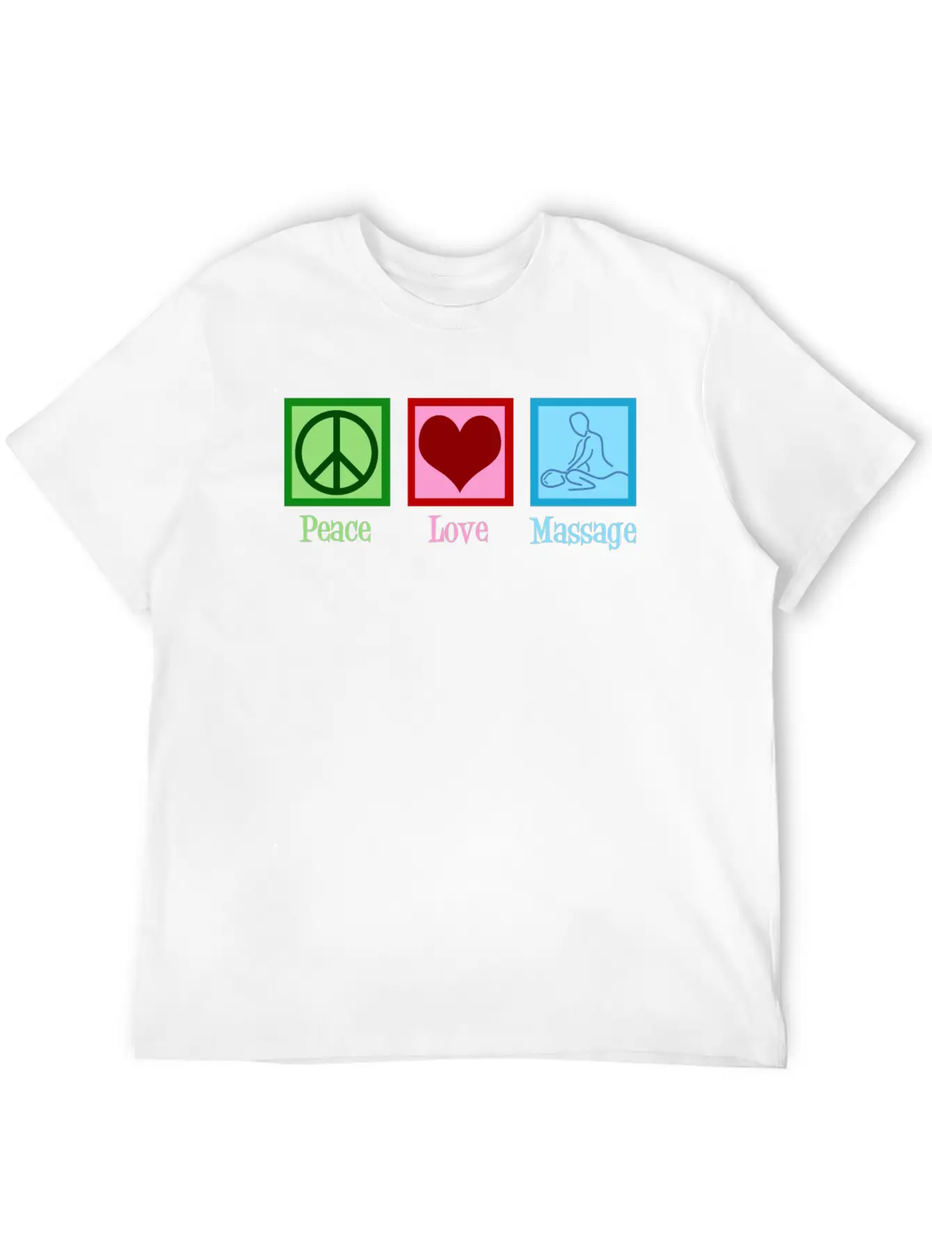 Peace Love Massage Therapy Essential Cotton Tee For Daily Outfits – Unisex Style