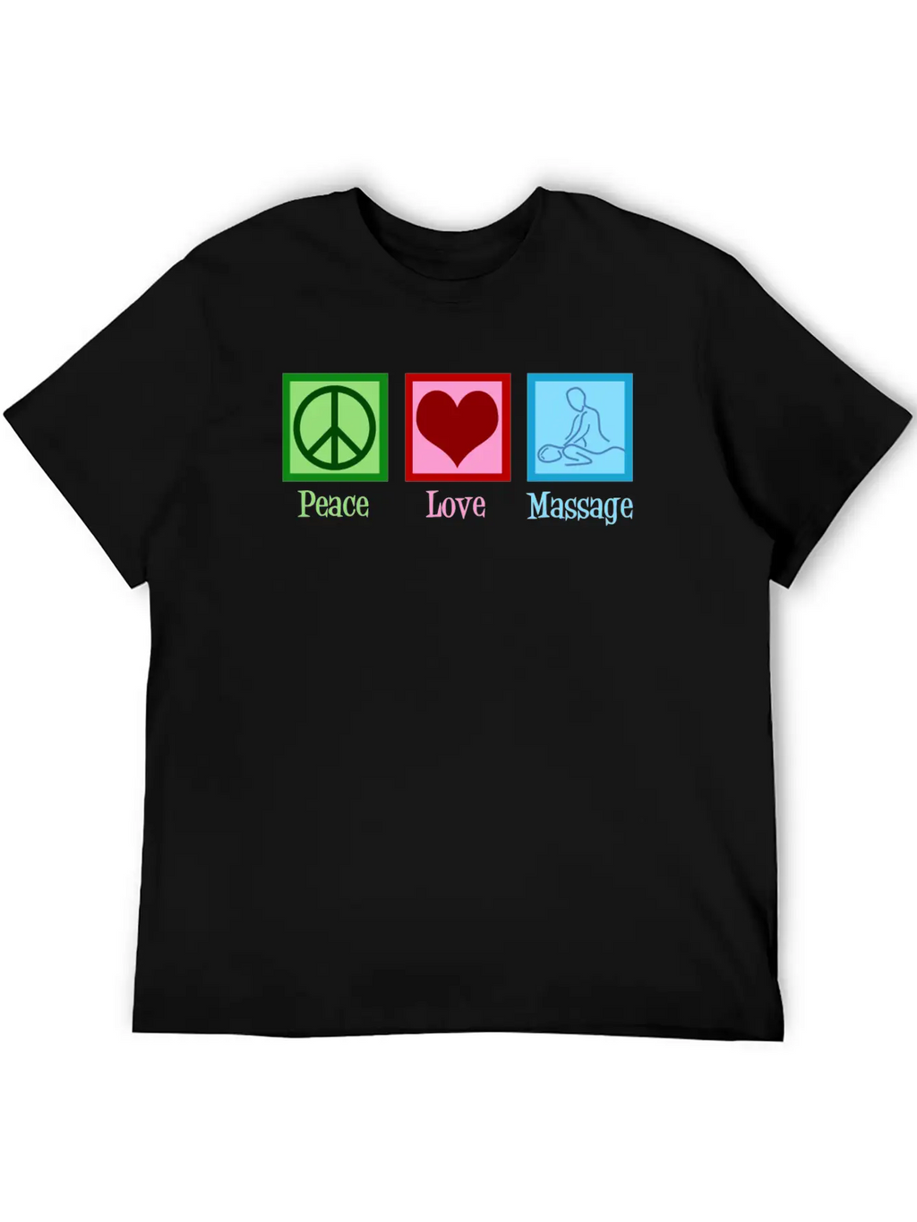 Peace Love Massage Therapy Essential Cotton Tee For Daily Outfits – Unisex Style