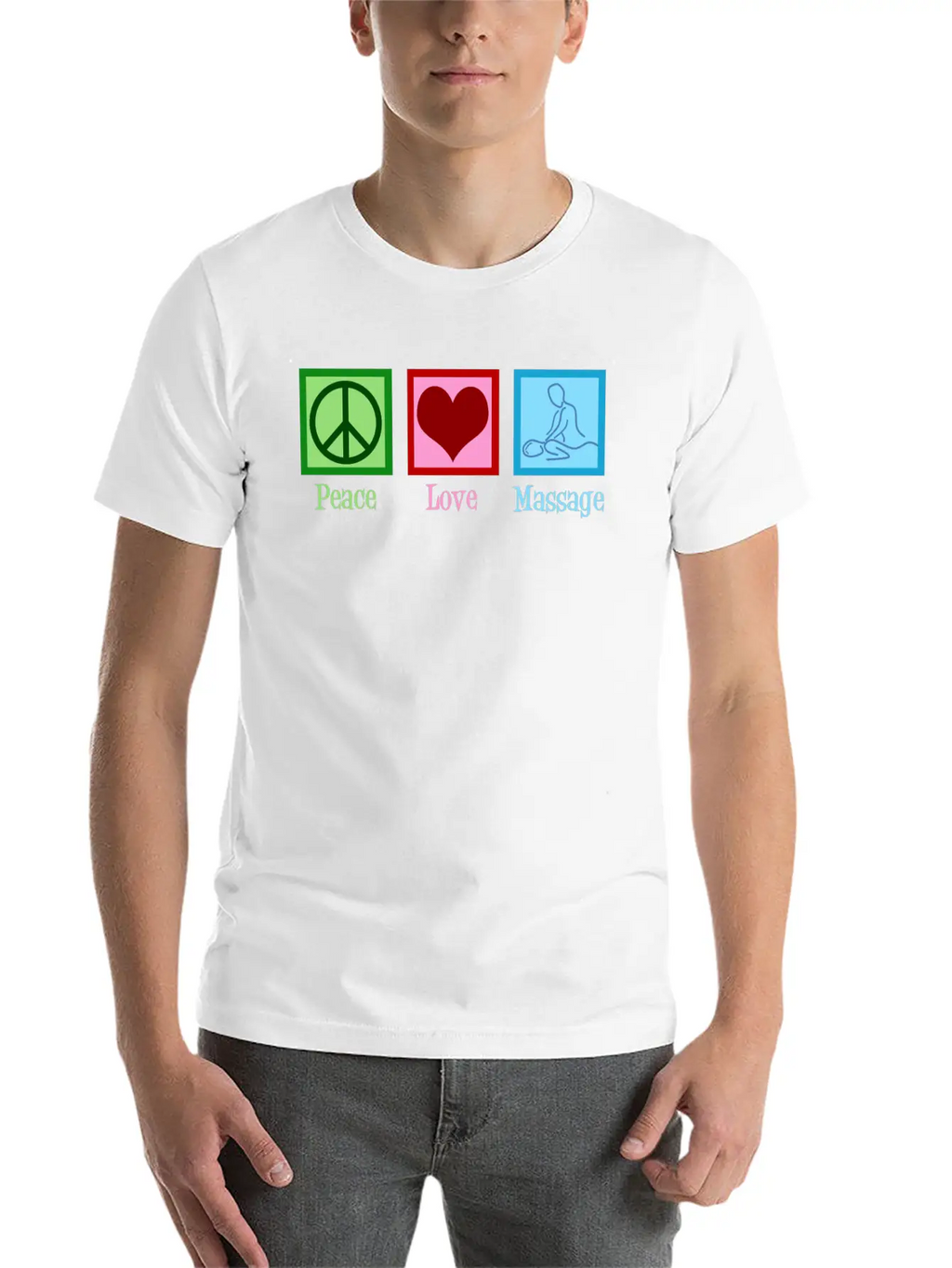 Peace Love Massage Therapy Essential Cotton Tee For Daily Outfits – Unisex Style