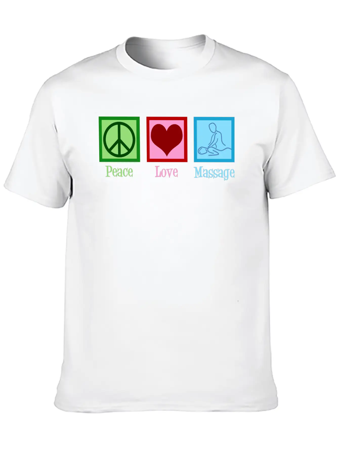 Peace Love Massage Therapy Essential Cotton Tee For Daily Outfits – Unisex Style