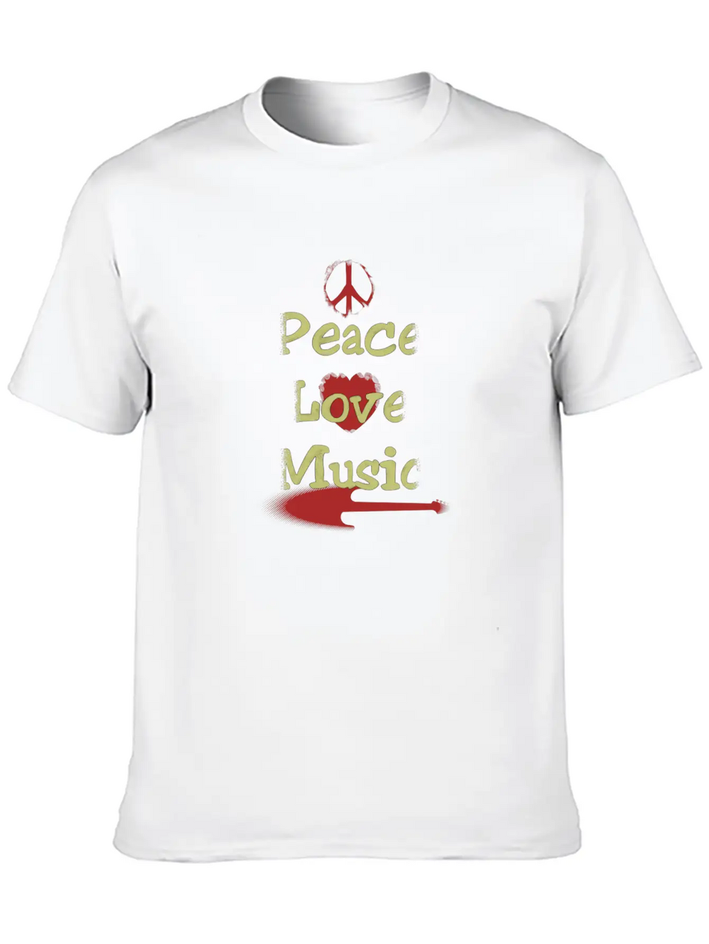 Peace Love Music Breathable Soft Cotton T-Shirt – Timeless Casual Look