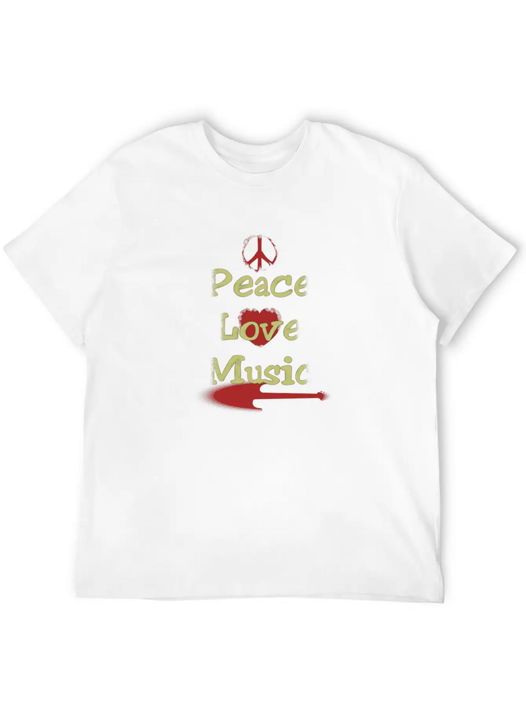 Peace Love Music Breathable Soft Cotton T-Shirt – Timeless Casual Look